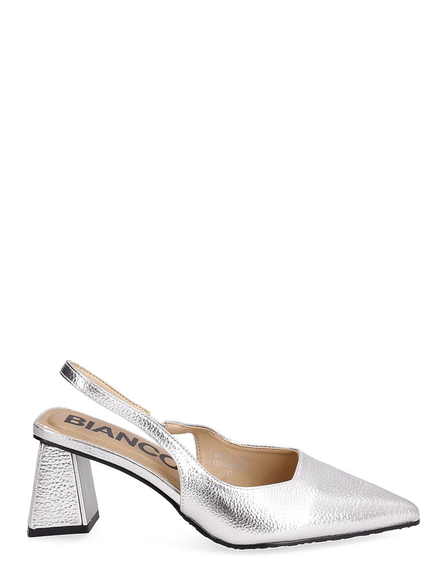 Bianco - BIAMARALYN Slingback Metallic - högklackade slingbacks - silver - 2