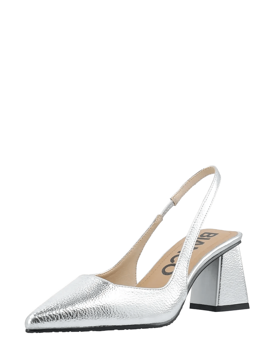 Bianco - BIAMARALYN Slingback Metallic - slingbacks mit absatz - silver - 2
