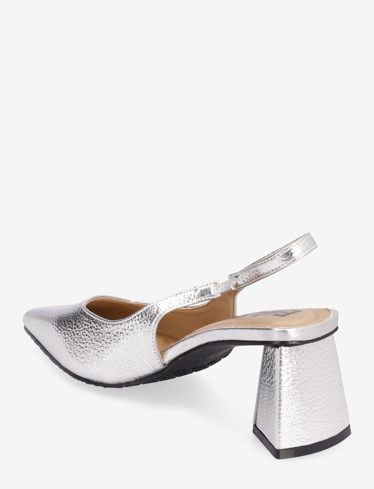 Bianco - BIAMARALYN Slingback Metallic - heeled slingbacks - silver - 3
