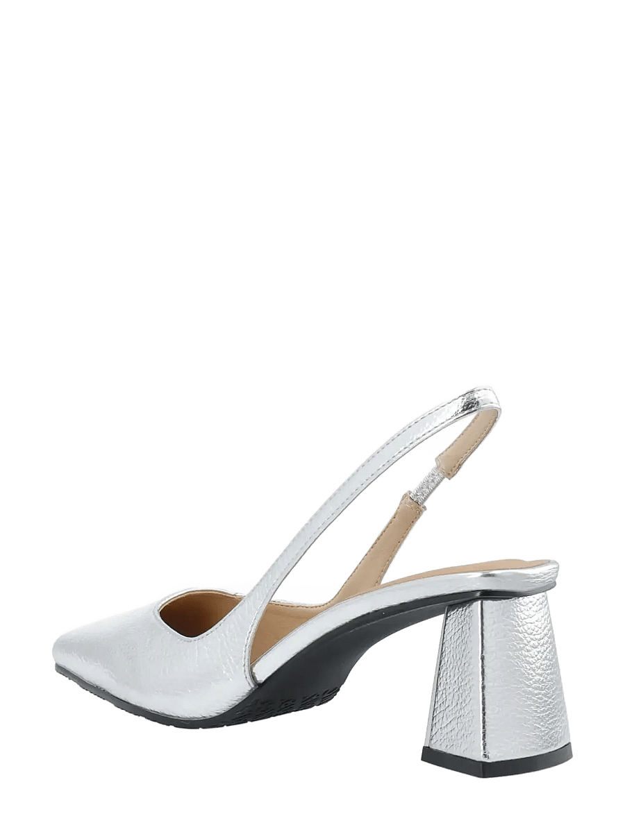 Bianco - BIAMARALYN Slingback Metallic - slingbacks mit absatz - silver - 3