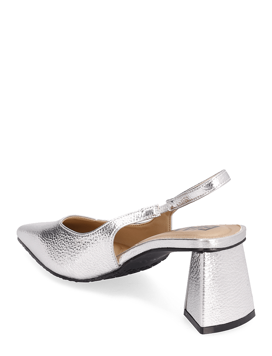 Bianco - BIAMARALYN Slingback Metallic - högklackade slingbacks - silver - 3