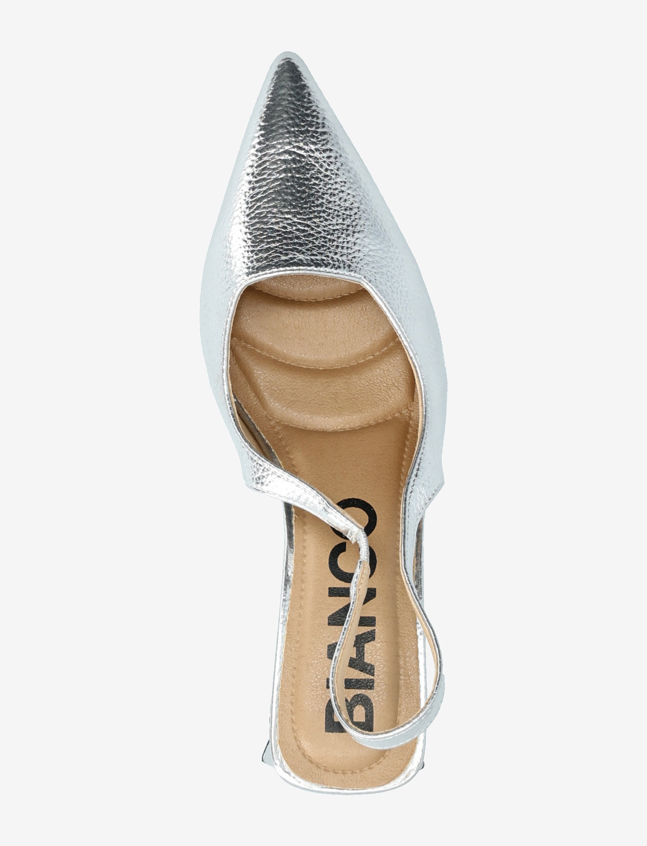 Bianco - BIAMARALYN Slingback Metallic - heeled slingbacks - silver - 4