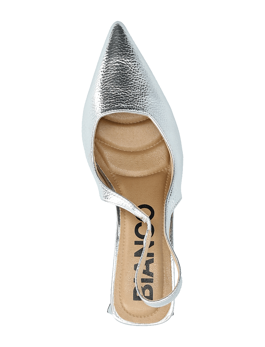 Bianco - BIAMARALYN Slingback Metallic - högklackade slingbacks - silver - 4