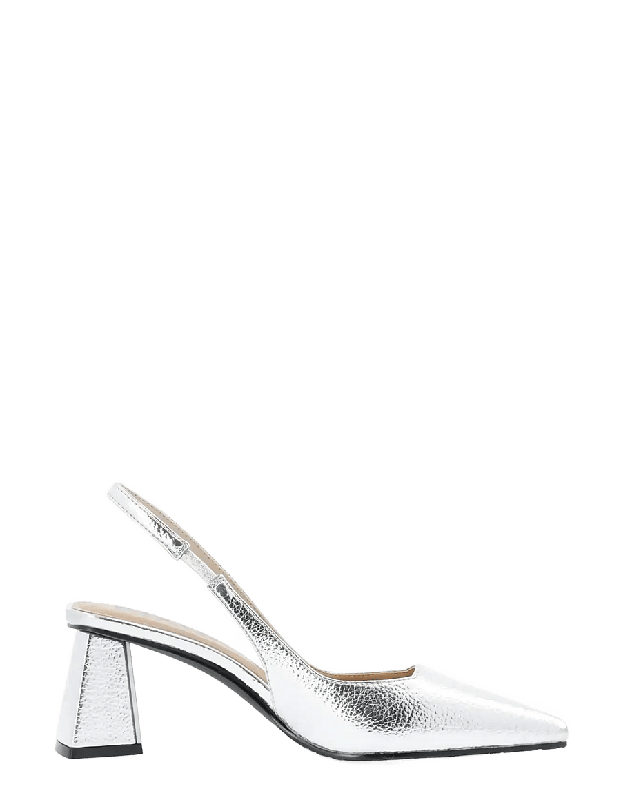 Bianco - BIAMARALYN Slingback Metallic - slingbacks mit absatz - silver - 4