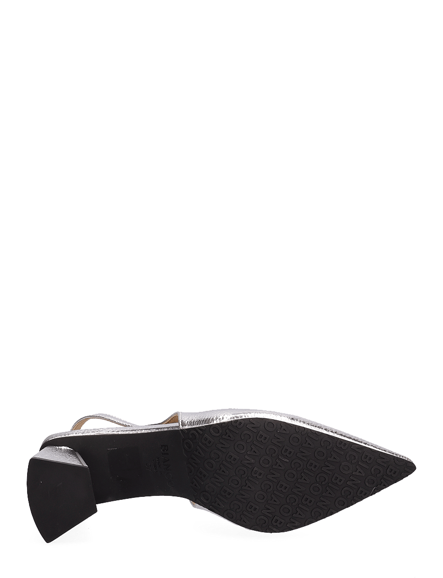 Bianco - BIAMARALYN Slingback Metallic - högklackade slingbacks - silver - 5