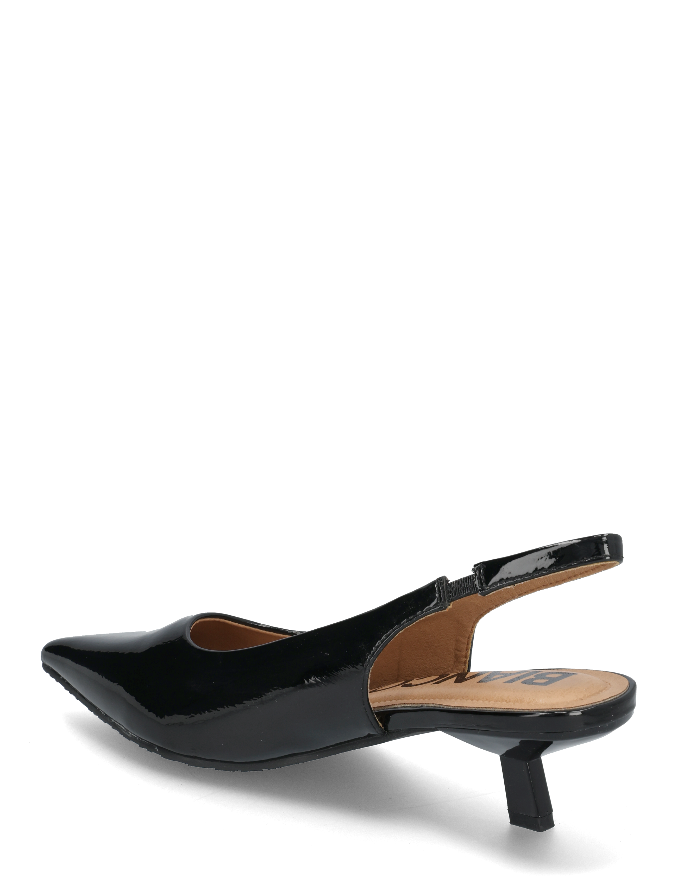 Bianco - BIAKRISTIN Kitten Heel Slingback Patent - heeled slingbacks - black - 2