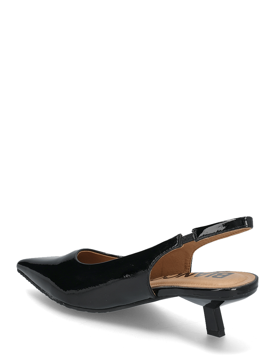 Bianco - BIAKRISTIN Kitten Heel Slingback Patent - slingbacks met hak - black - 2