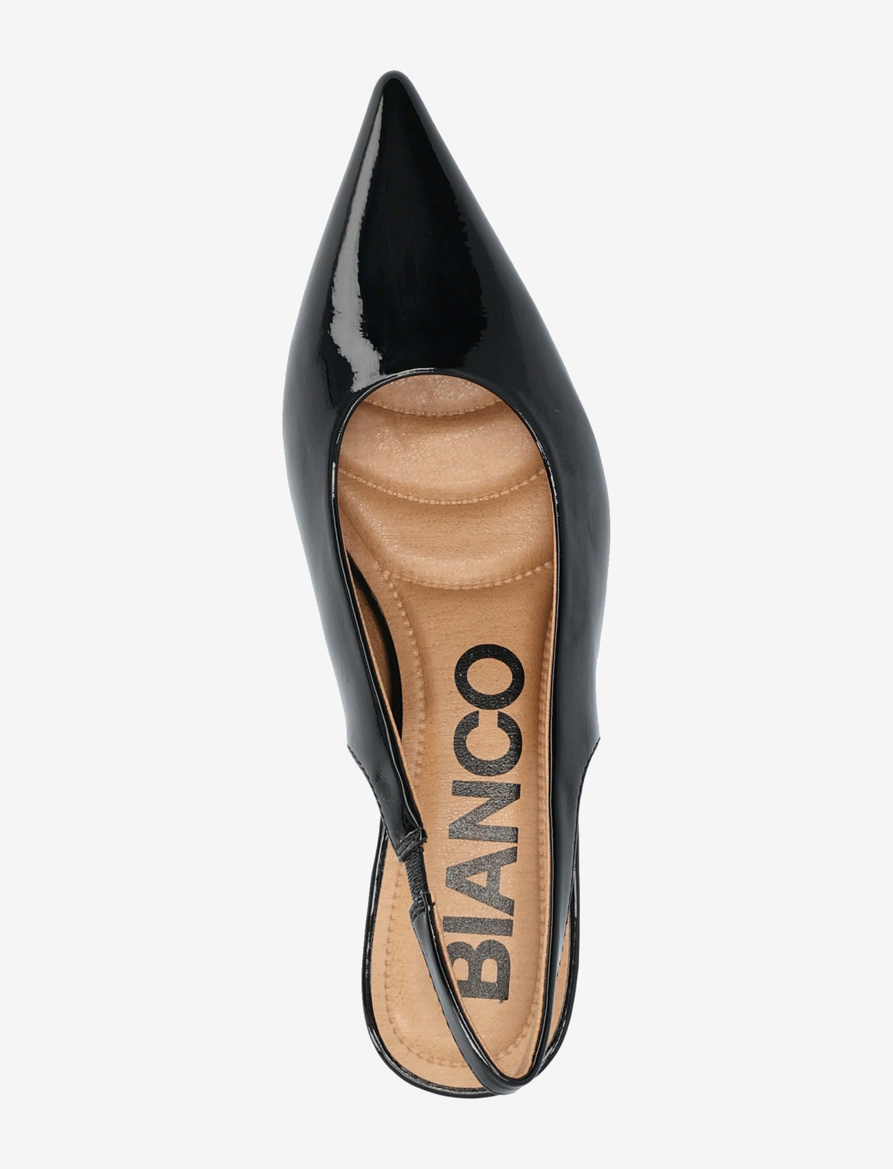 Bianco - BIAKRISTIN Kitten Heel Slingback Patent - heeled slingbacks - black - 3