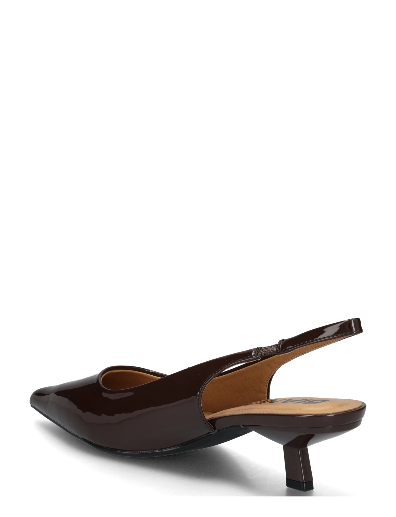 Bianco - BIAKRISTIN Kitten Heel Slingback Patent - heeled slingbacks - brown patent - 2
