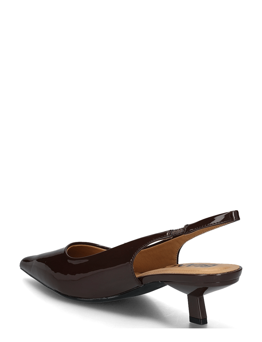 Bianco - BIAKRISTIN Kitten Heel Slingback Patent - heeled slingbacks - brown patent - 2