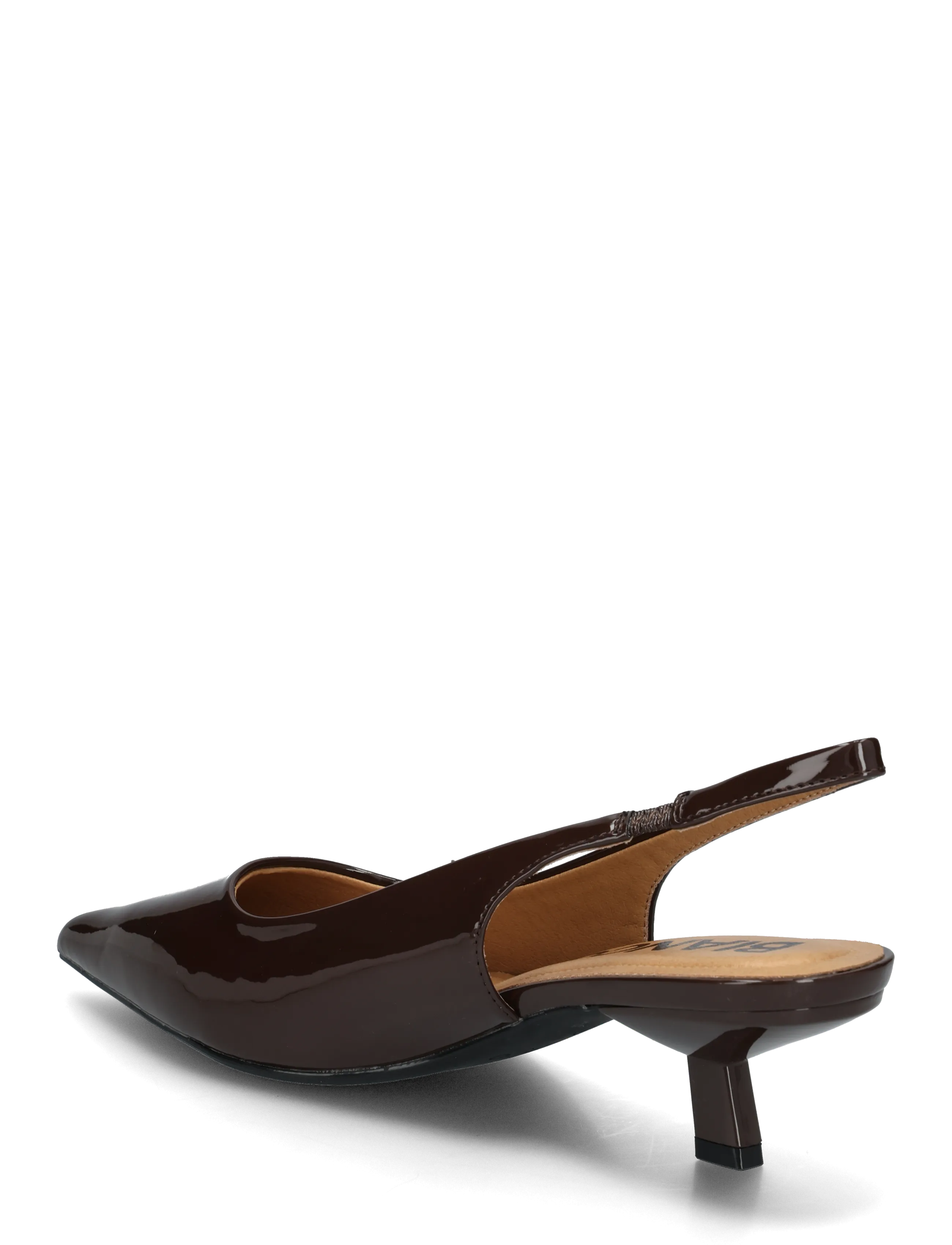 Bianco - BIAKRISTIN Kitten Heel Slingback Patent - slingbacks mit absatz - brown patent - 2