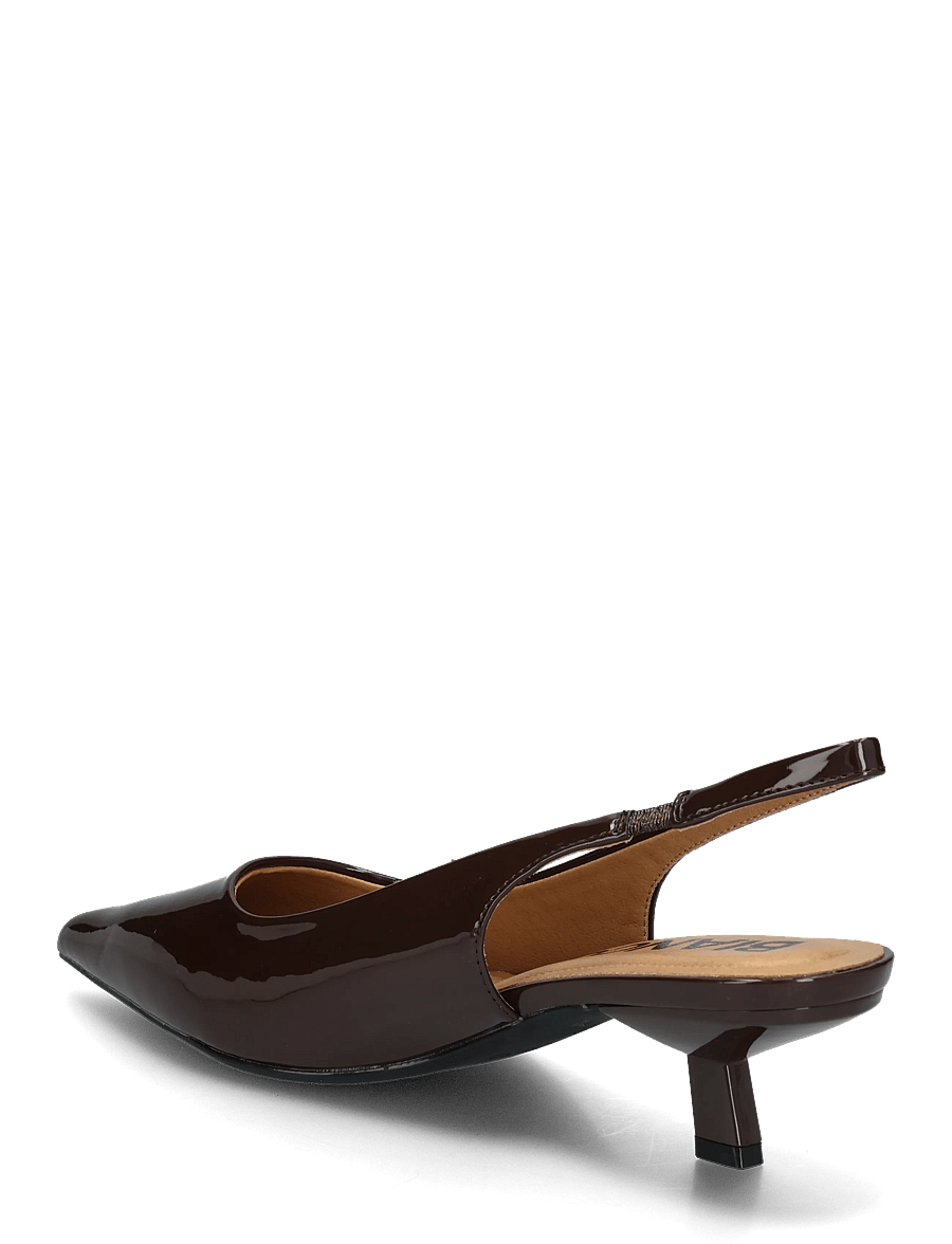Bianco - BIAKRISTIN Kitten Heel Slingback Patent - högklackade slingbacks - brown patent - 2