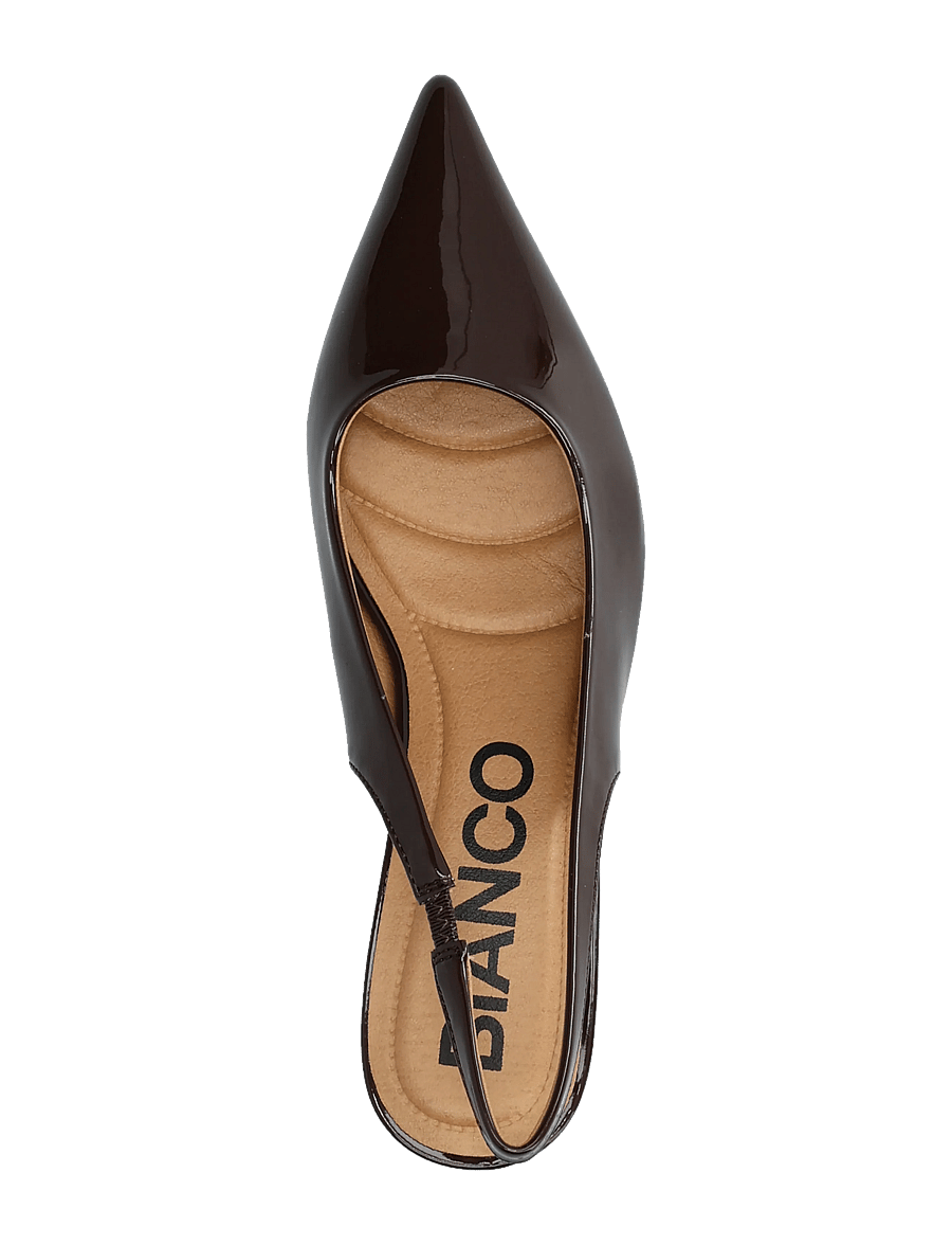 Bianco - BIAKRISTIN Kitten Heel Slingback Patent - högklackade slingbacks - brown patent - 3
