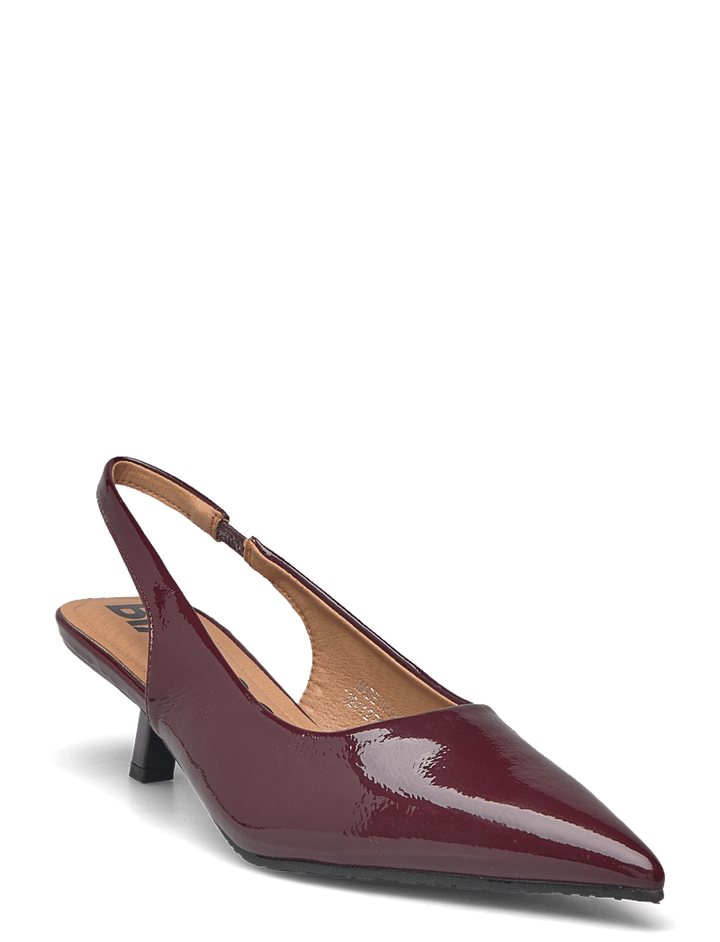 Bianco - BIAKRISTIN Kitten Heel Slingback Patent - slingbacks med hæle - burgundy - 0