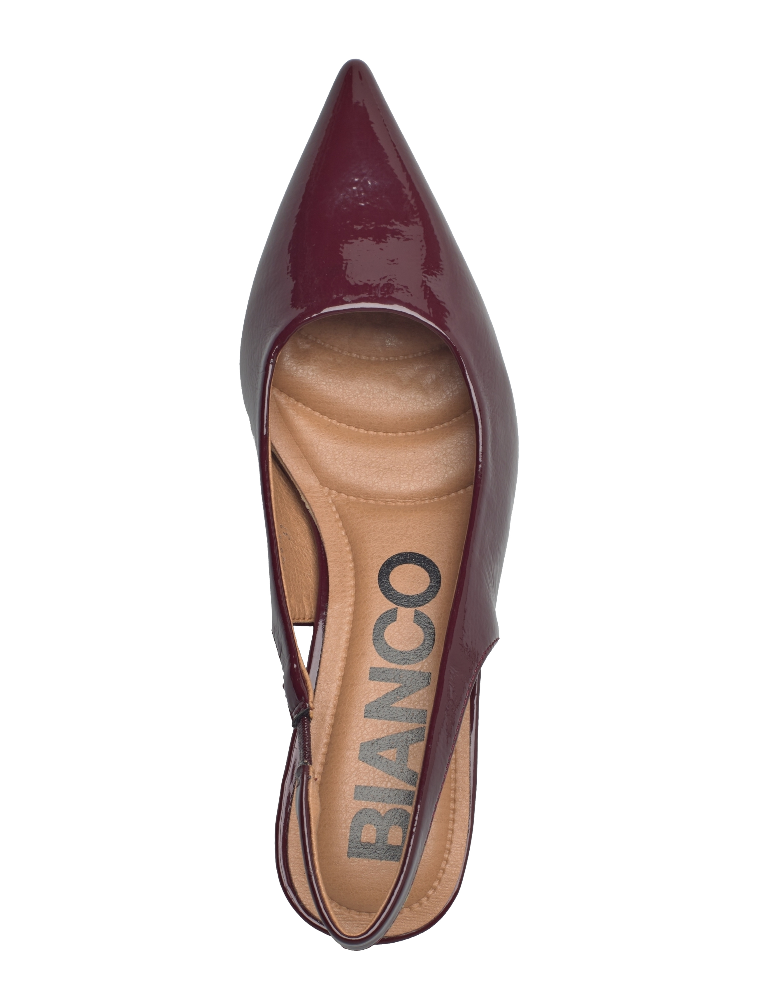 Bianco - BIAKRISTIN Kitten Heel Slingback Patent - slingbacks med hæle - burgundy - 3