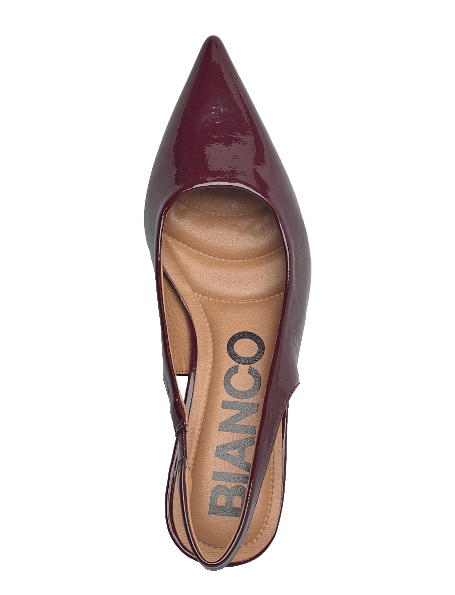 Bianco - BIAKRISTIN Kitten Heel Slingback Patent - slingbacks med hæle - burgundy - 3