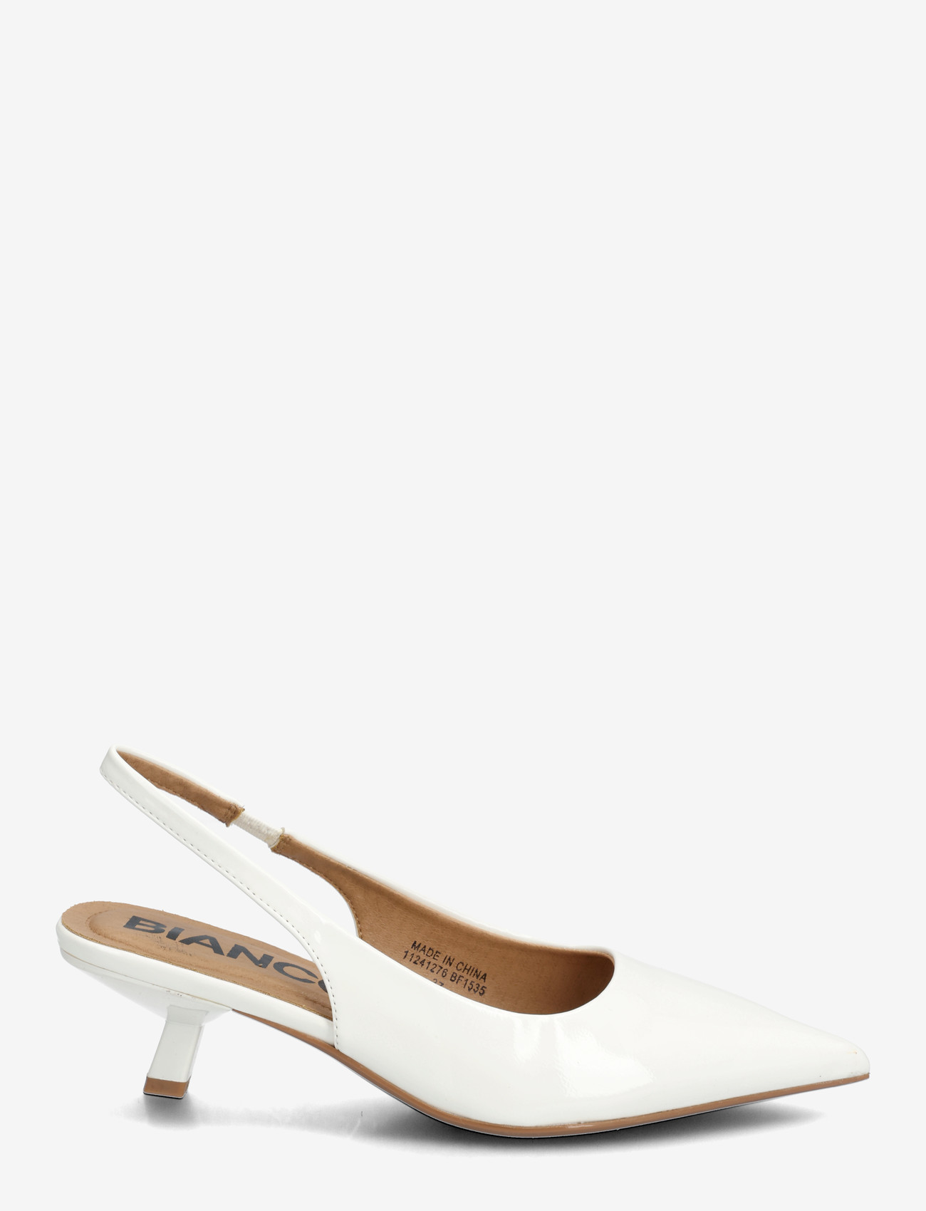 Bianco - BIAKRISTIN Kitten Heel Slingback Patent - heeled slingbacks - off white - 1