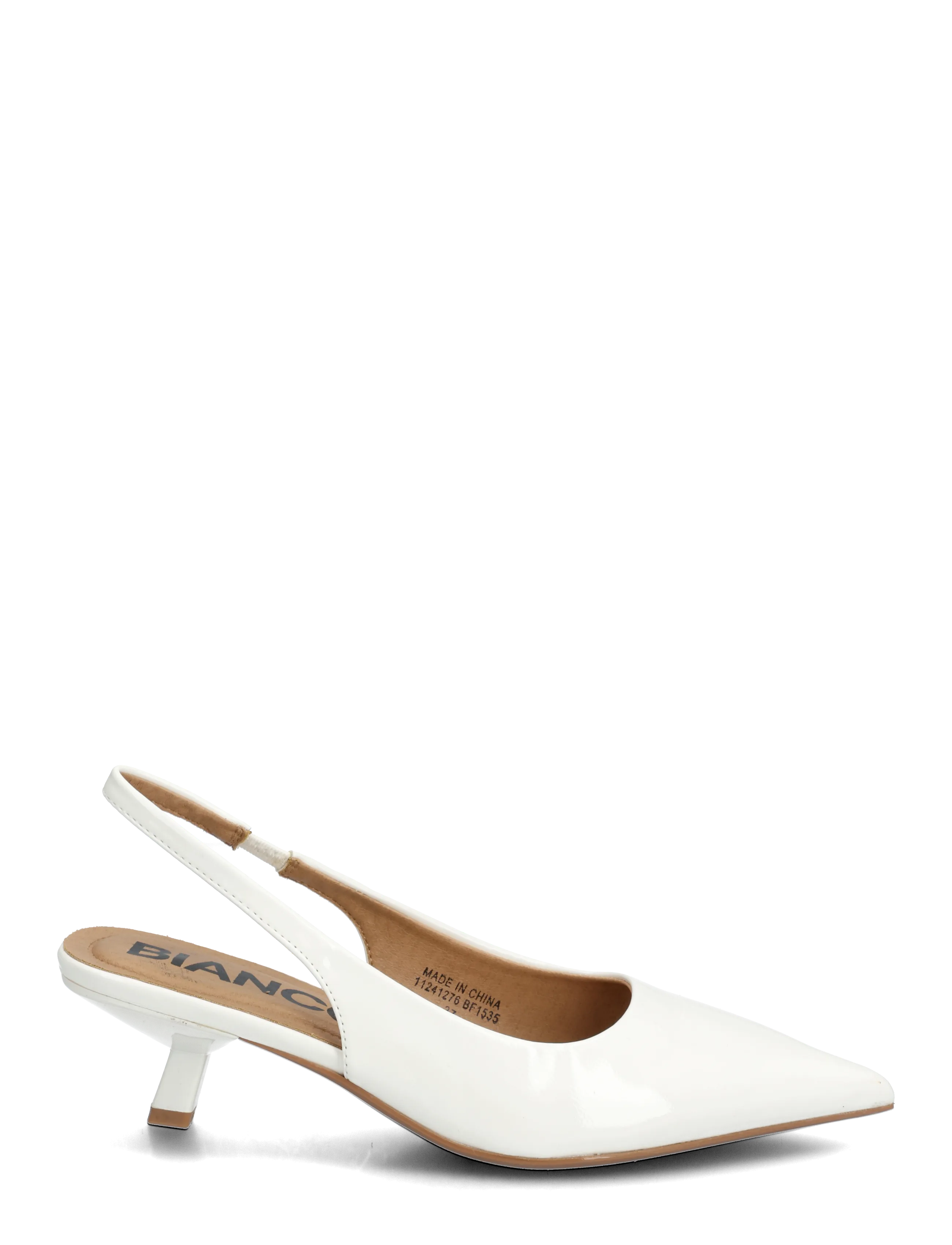 Bianco - BIAKRISTIN Kitten Heel Slingback Patent - slingbacks med hæle - off white - 1