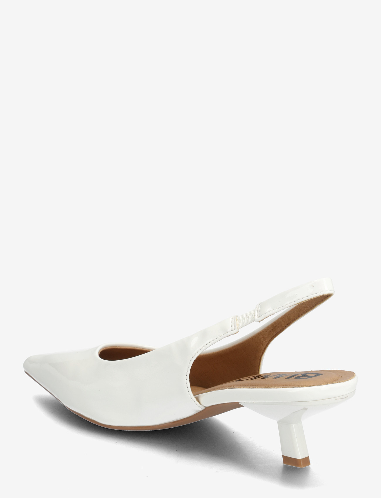 Bianco - BIAKRISTIN Kitten Heel Slingback Patent - heeled slingbacks - off white - 2