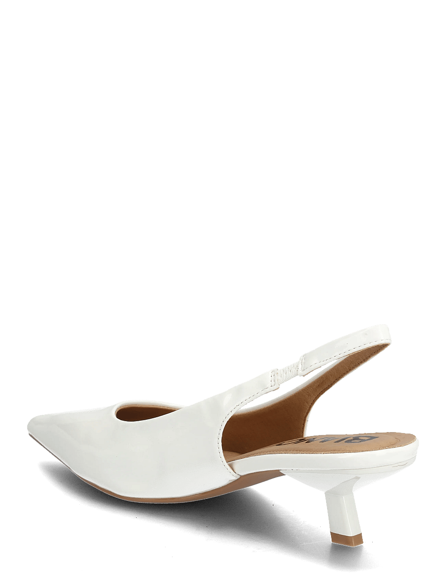 Bianco - BIAKRISTIN Kitten Heel Slingback Patent - slingbacks med hæle - off white - 2