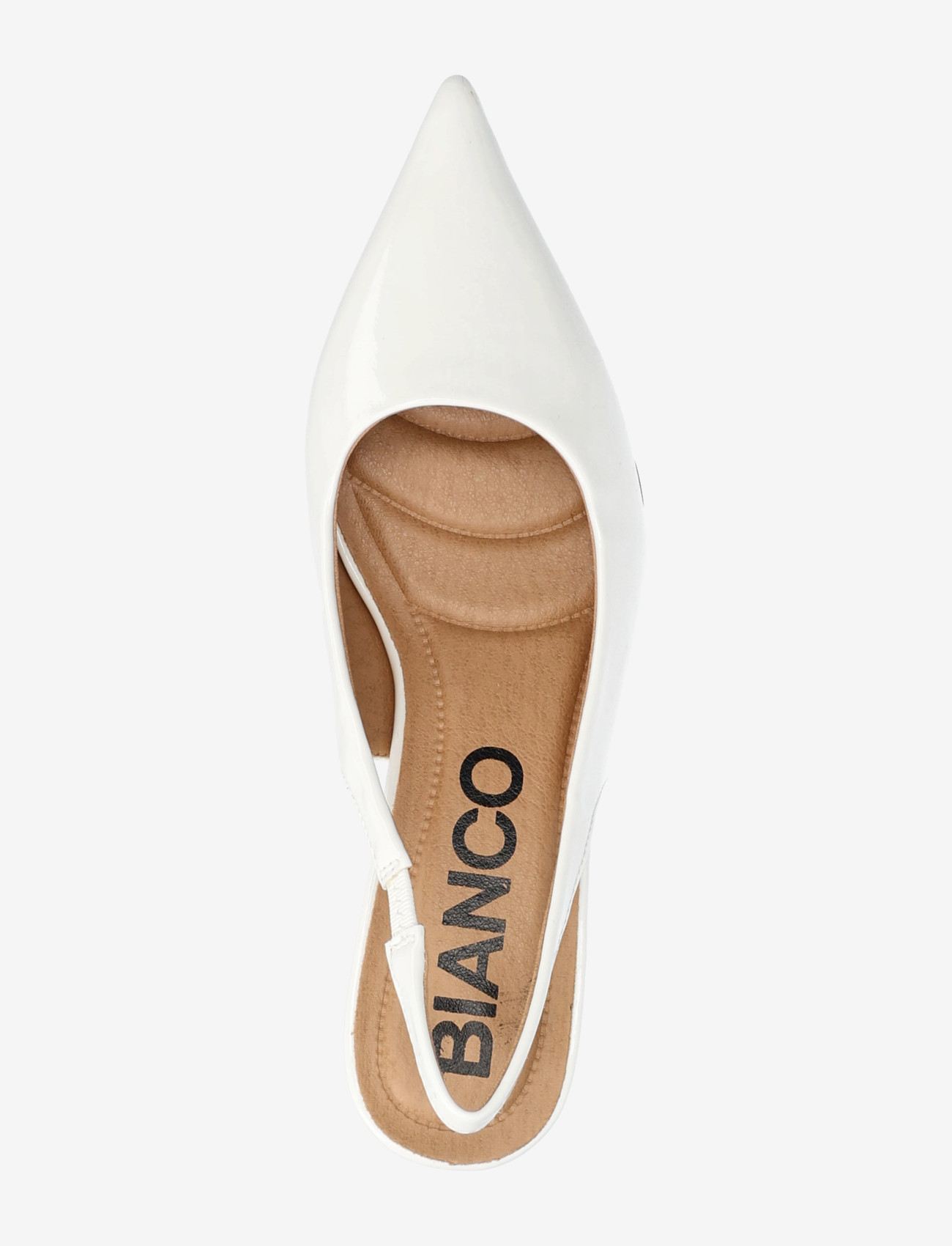 Bianco - BIAKRISTIN Kitten Heel Slingback Patent - heeled slingbacks - off white - 3