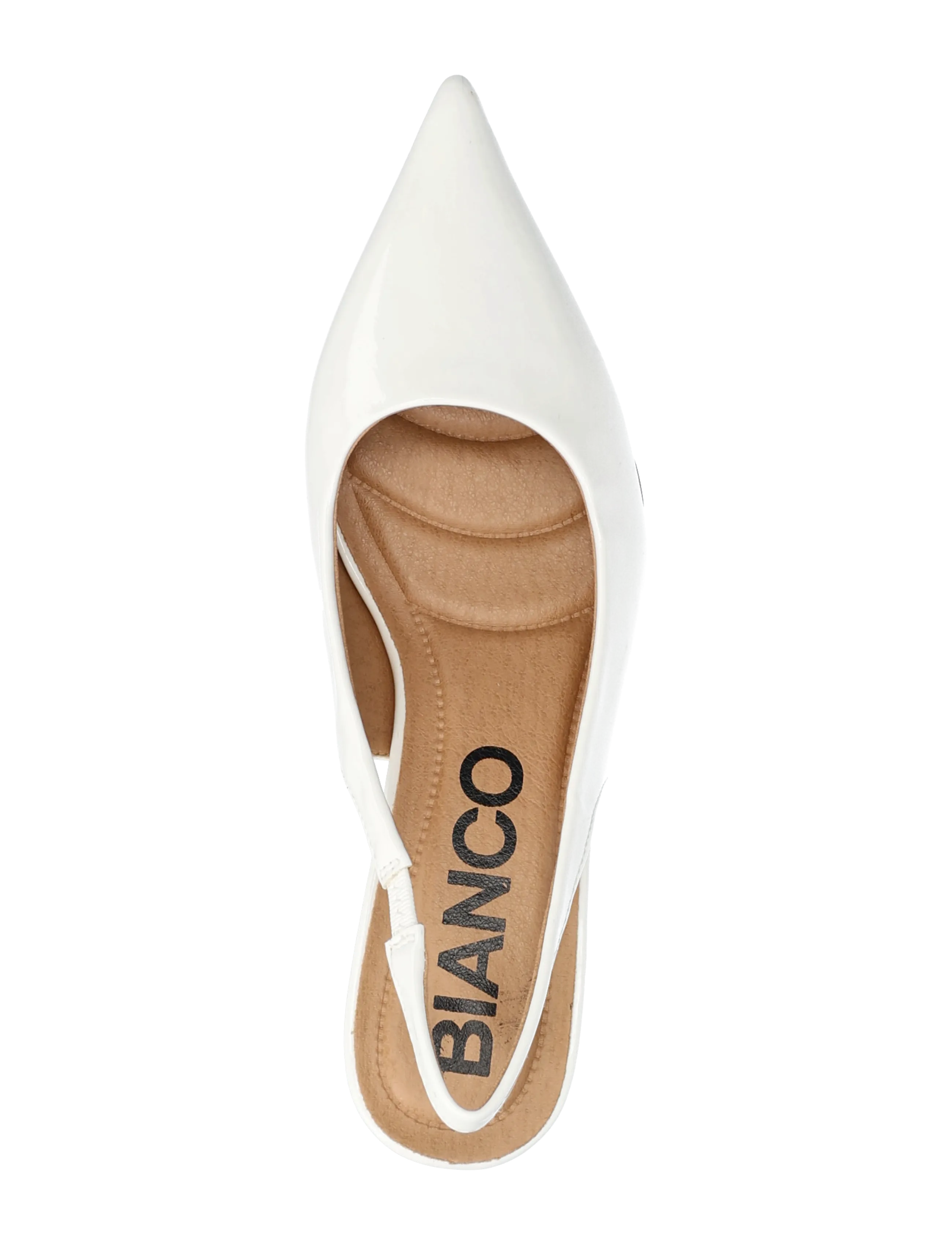 Bianco - BIAKRISTIN Kitten Heel Slingback Patent - slingbacks med hæle - off white - 3