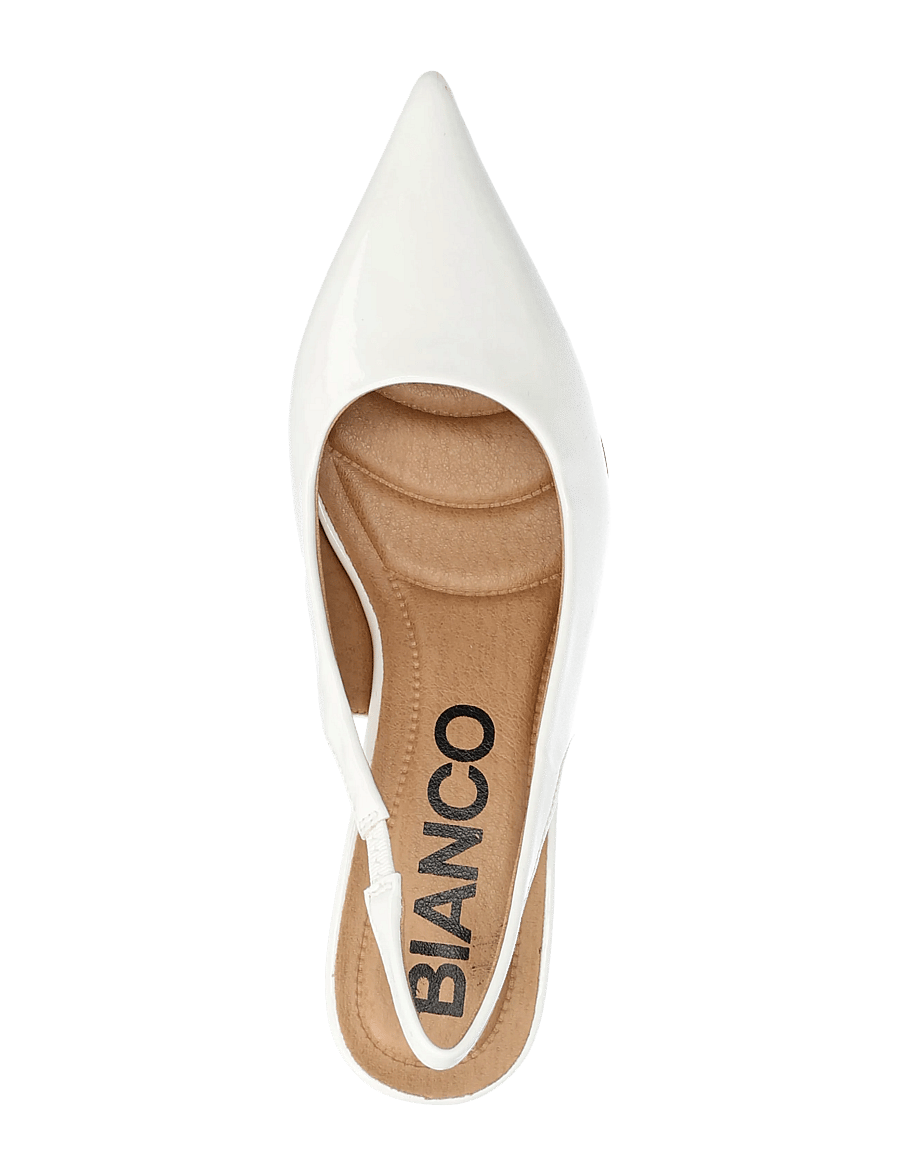 Bianco - BIAKRISTIN Kitten Heel Slingback Patent - slingbacks med hæle - off white - 3