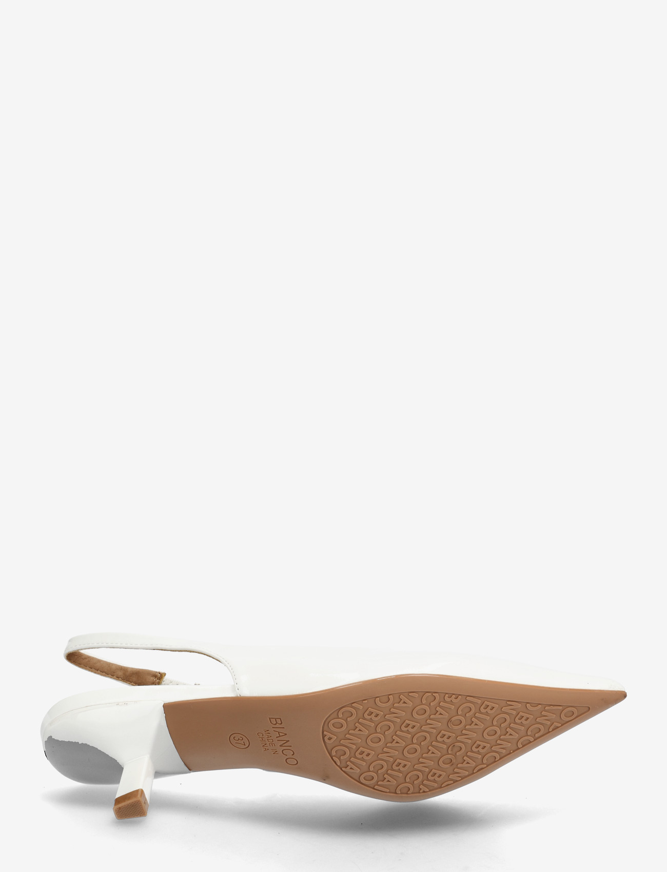 Bianco - BIAKRISTIN Kitten Heel Slingback Patent - heeled slingbacks - off white - 4