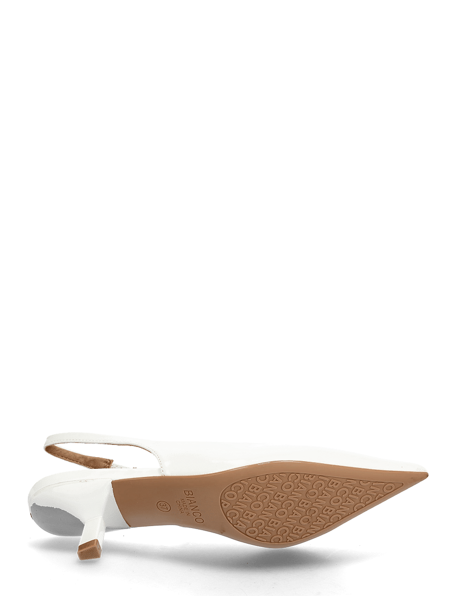 Bianco - BIAKRISTIN Kitten Heel Slingback Patent - slingbacks med hæle - off white - 4