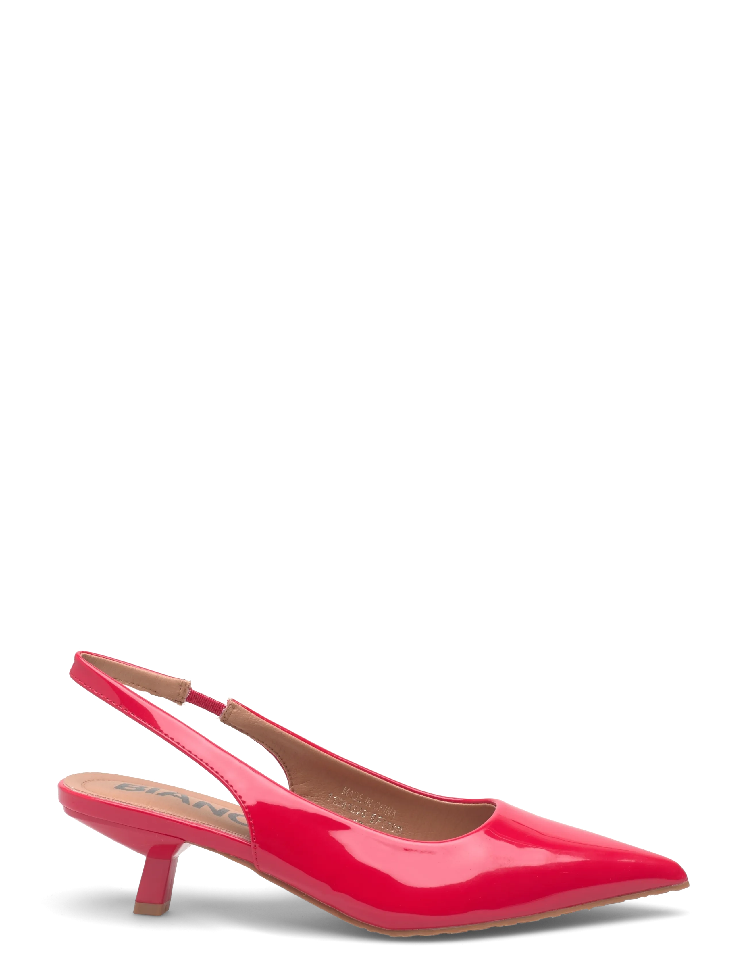 Bianco - BIAKRISTIN Kitten Heel Slingback Patent - slingbacks med hæle - red - 1