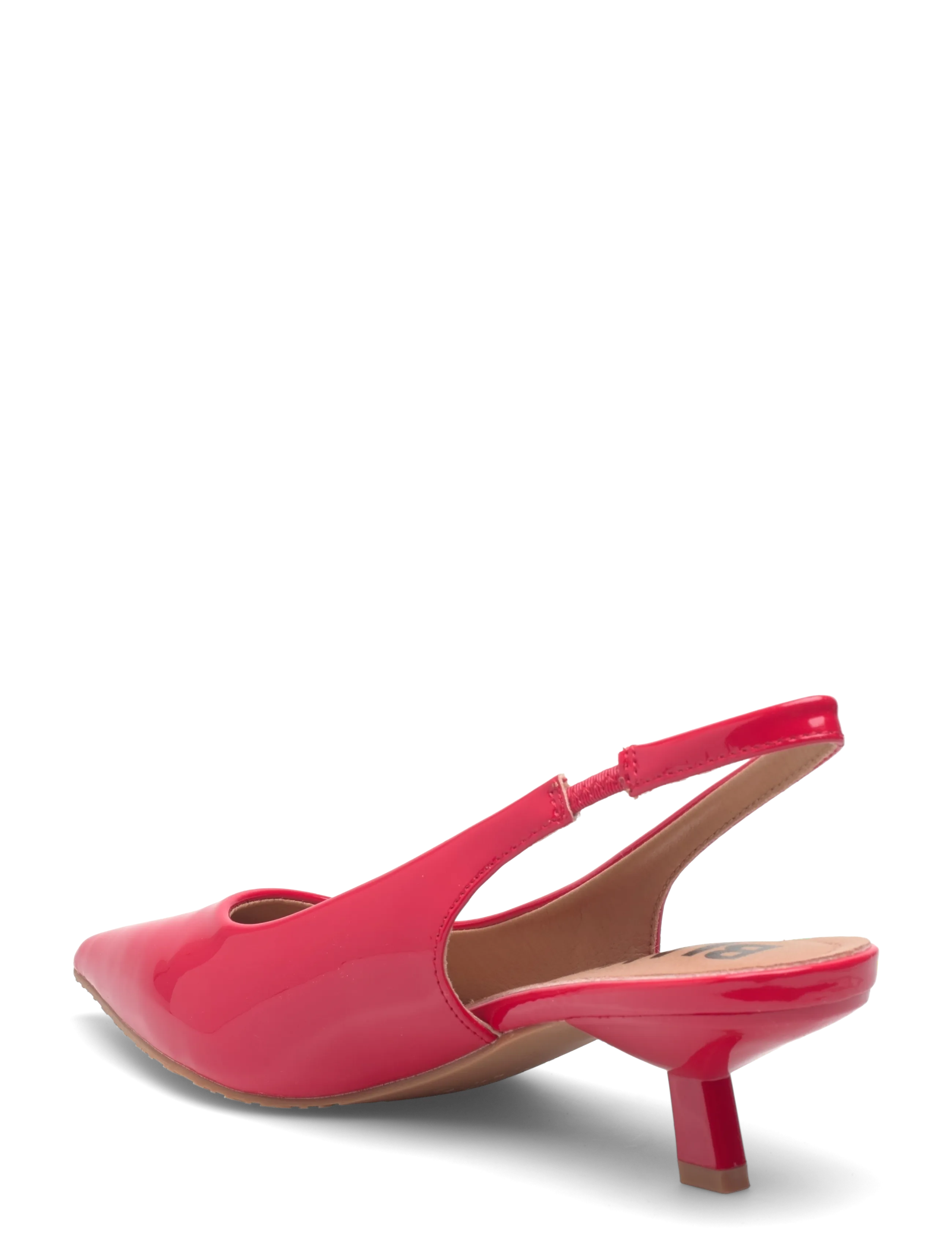 Bianco - BIAKRISTIN Kitten Heel Slingback Patent - slingbacks med hæle - red - 2