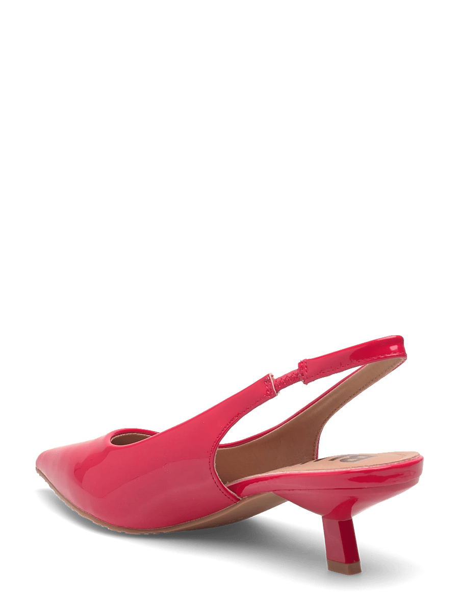 Bianco - BIAKRISTIN Kitten Heel Slingback Patent - slingbacks med hæle - red - 2