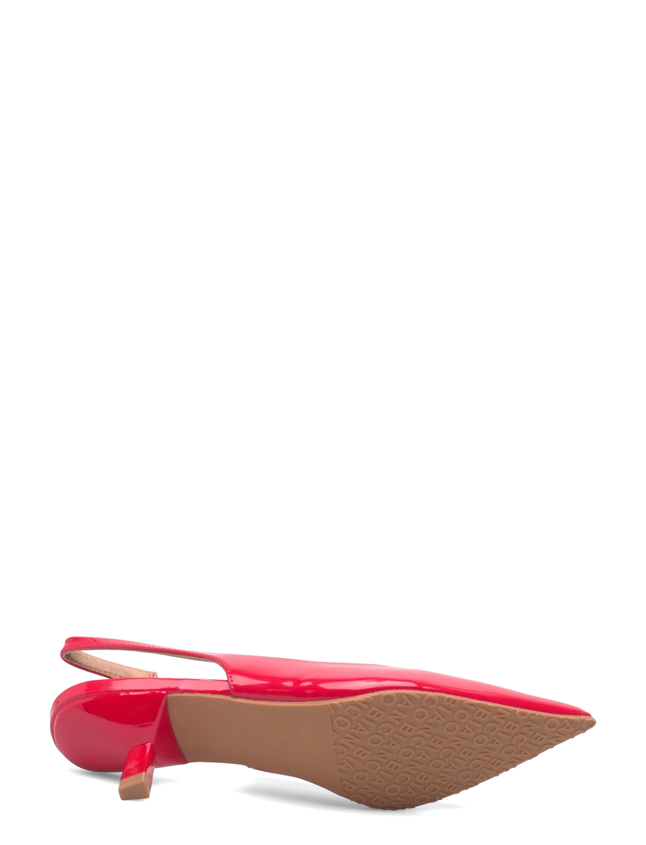 Bianco - BIAKRISTIN Kitten Heel Slingback Patent - slingbacks med hæle - red - 4