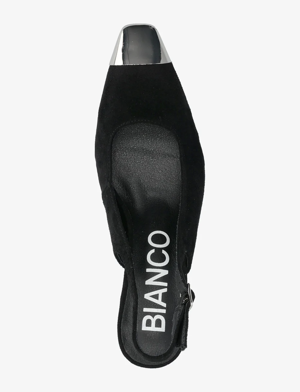 Bianco - BIACLARA Slingback Faux Suede - kontsaga slingback-kingad - black - 3