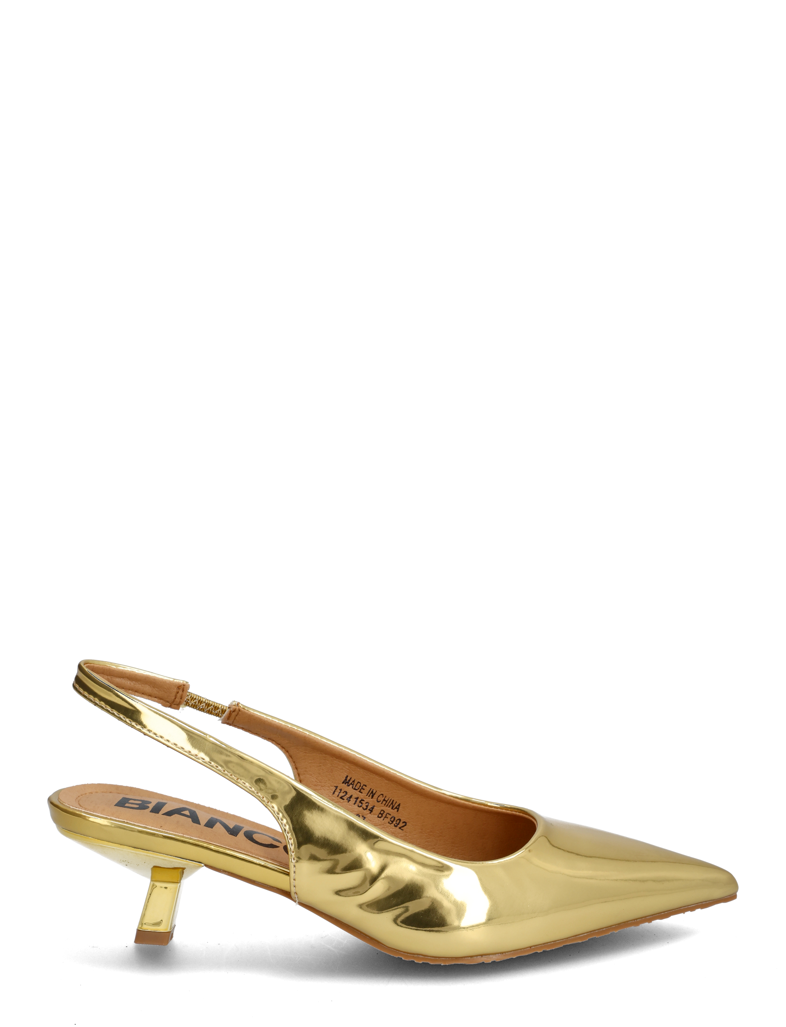 Bianco - BIAKRISTIN Kitten Heel Slingback Mirror PU - erityistilaisuudet - gold - 2