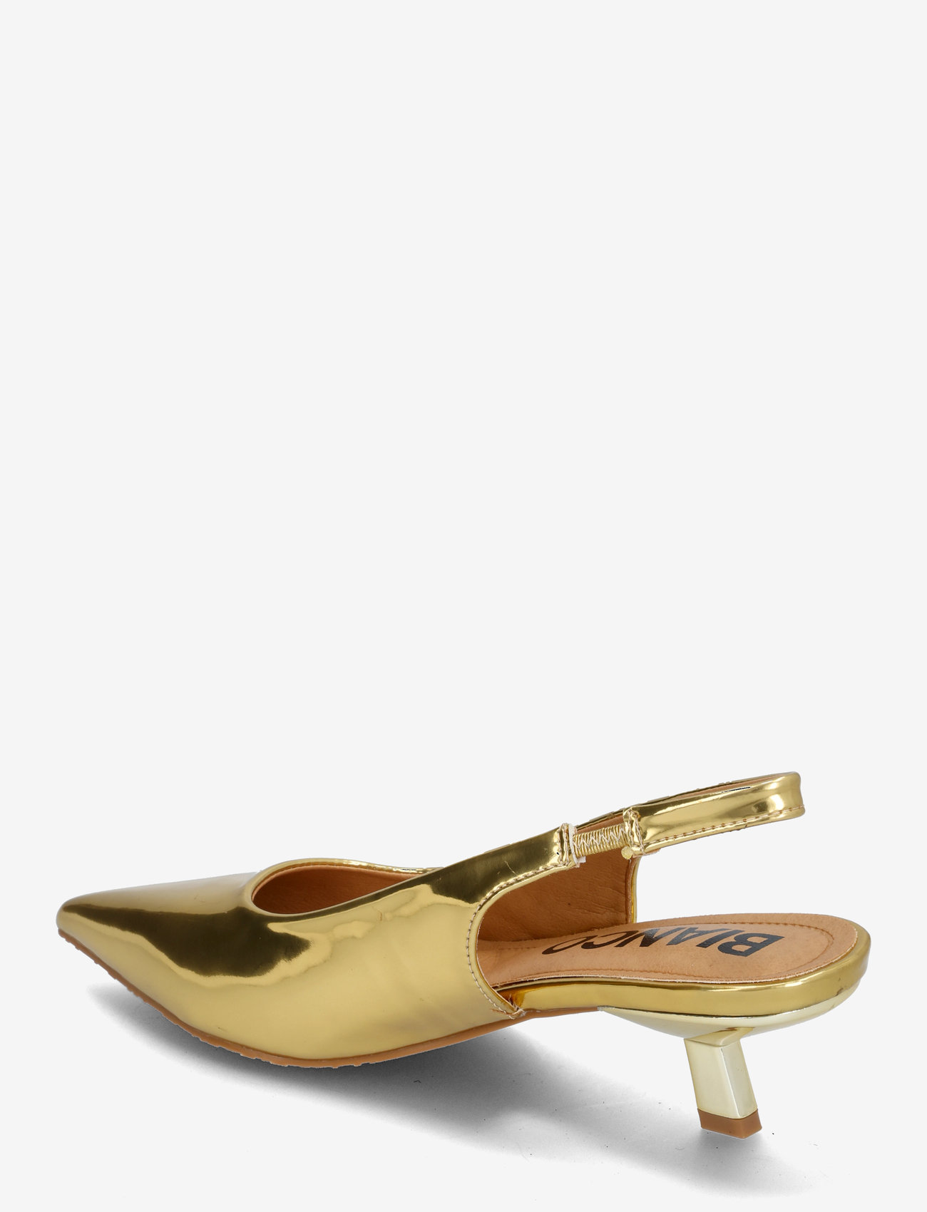 Bianco - BIAKRISTIN Kitten Heel Slingback Mirror PU - women - gold - 2
