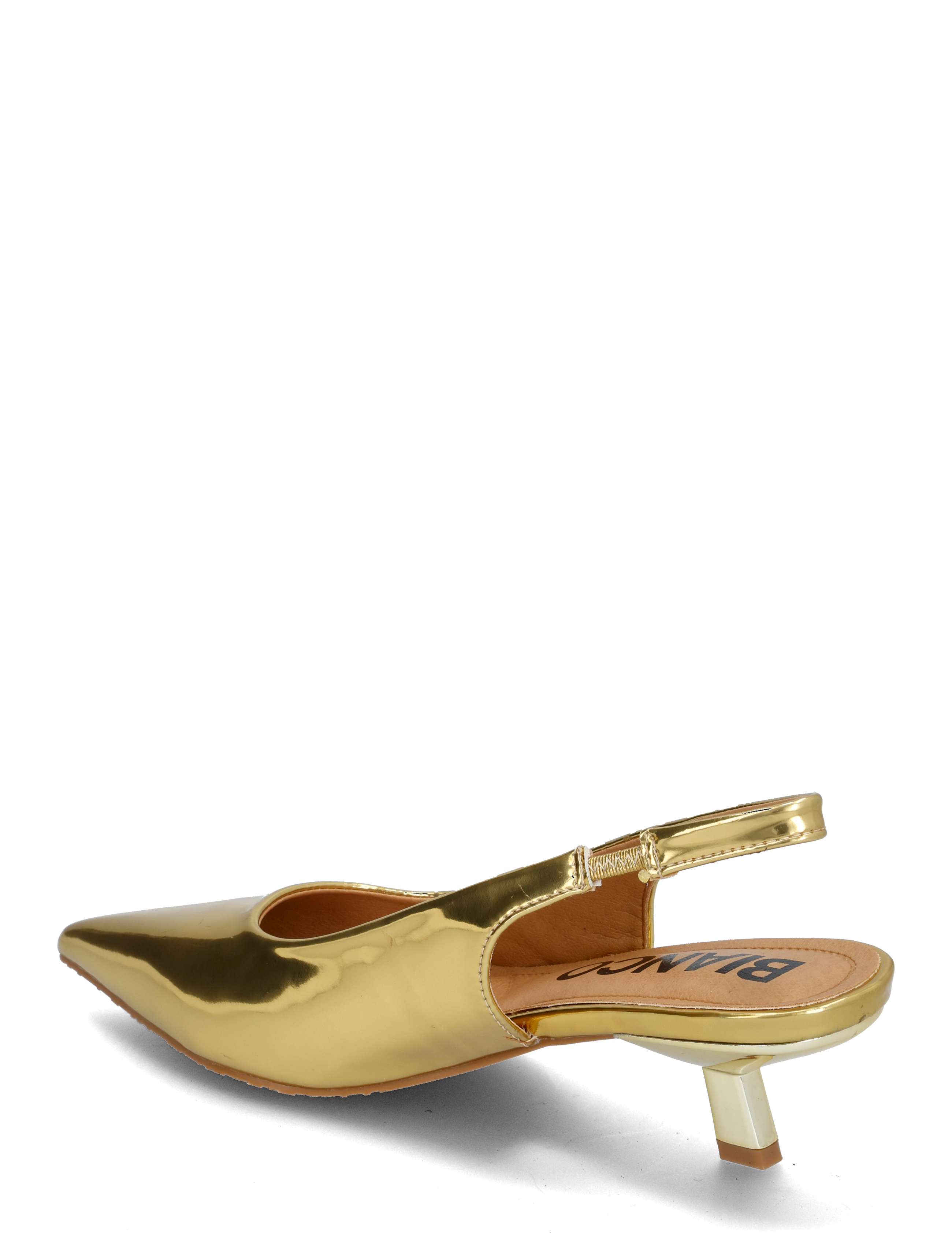 Bianco - BIAKRISTIN Kitten Heel Slingback Mirror PU - erityistilaisuudet - gold - 3