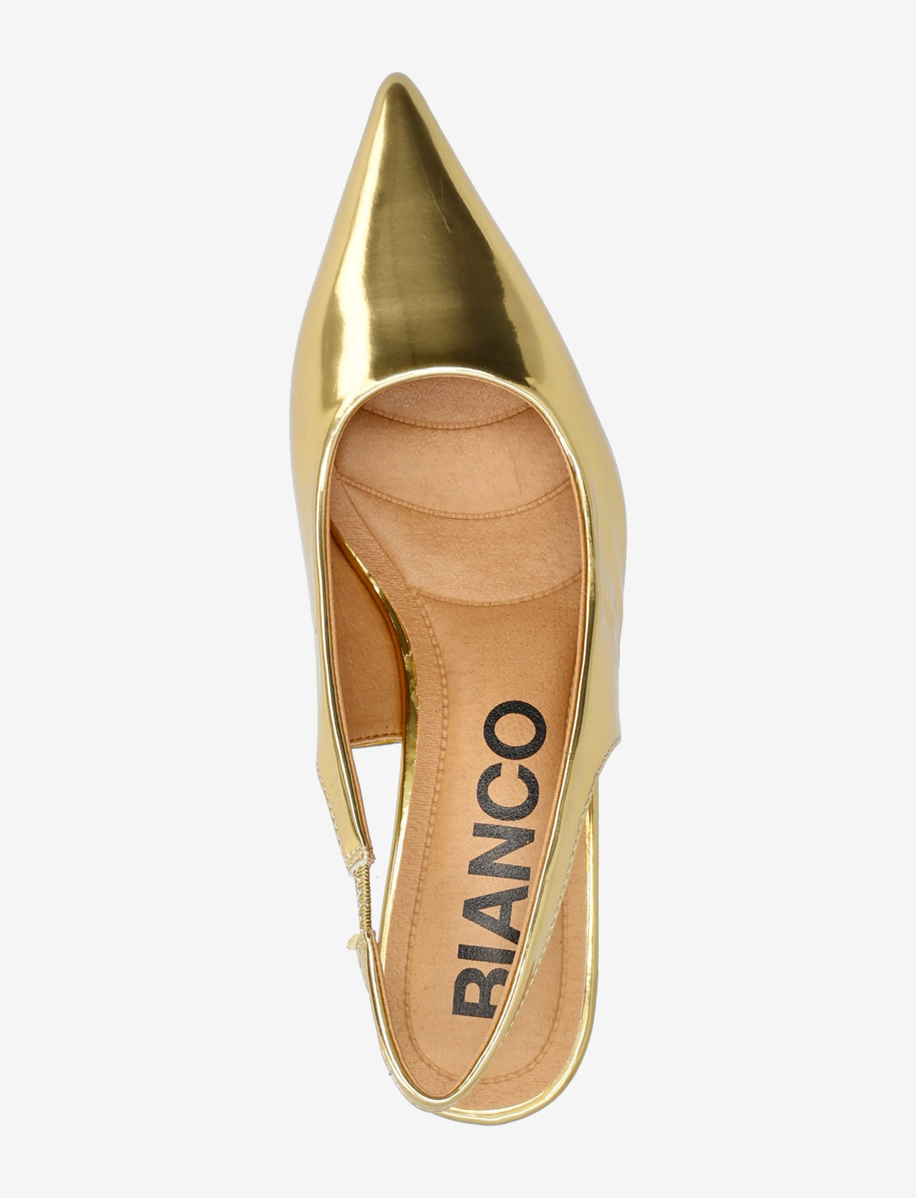 Bianco - BIAKRISTIN Kitten Heel Slingback Mirror PU - women - gold - 3