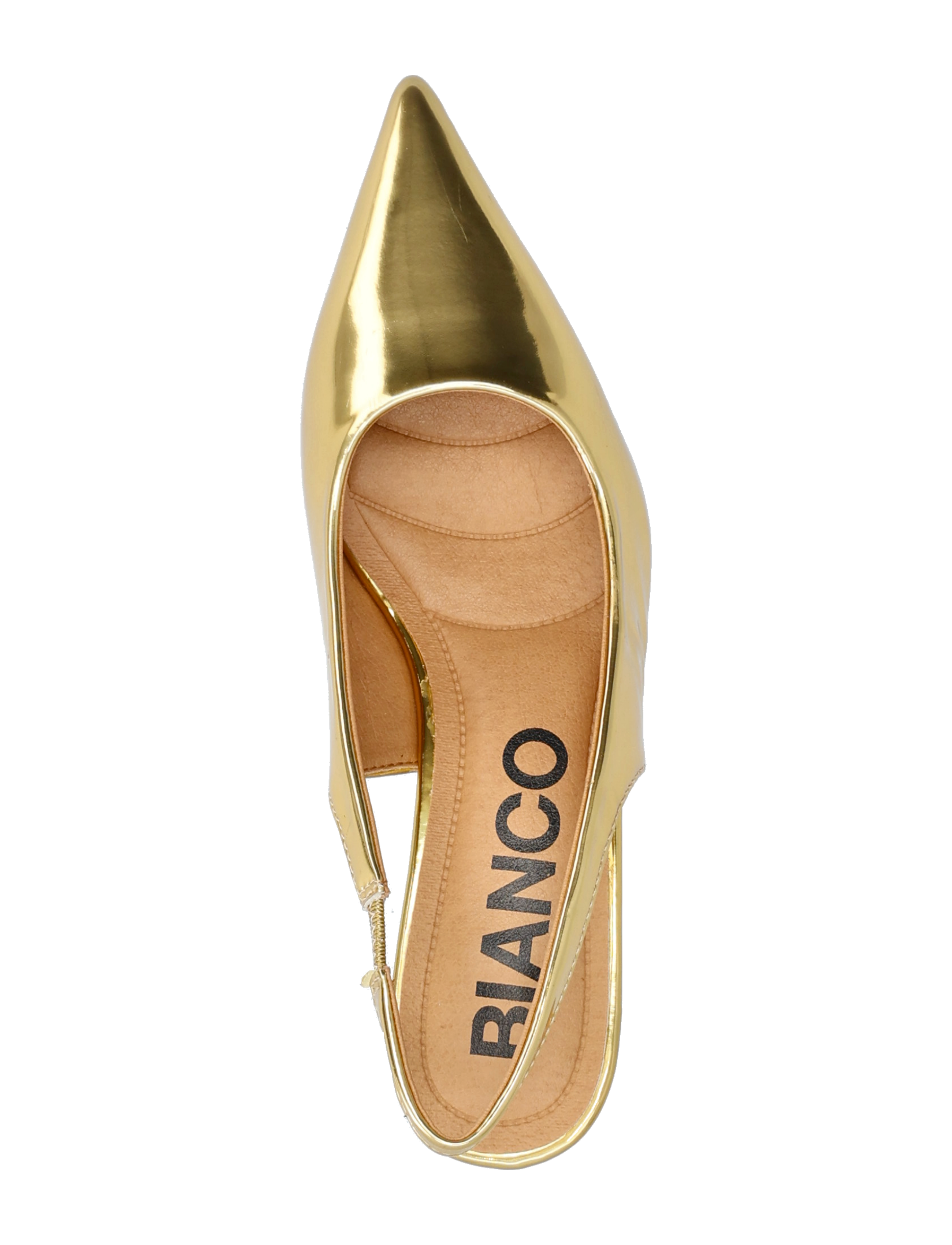 Bianco - BIAKRISTIN Kitten Heel Slingback Mirror PU - erityistilaisuudet - gold - 4