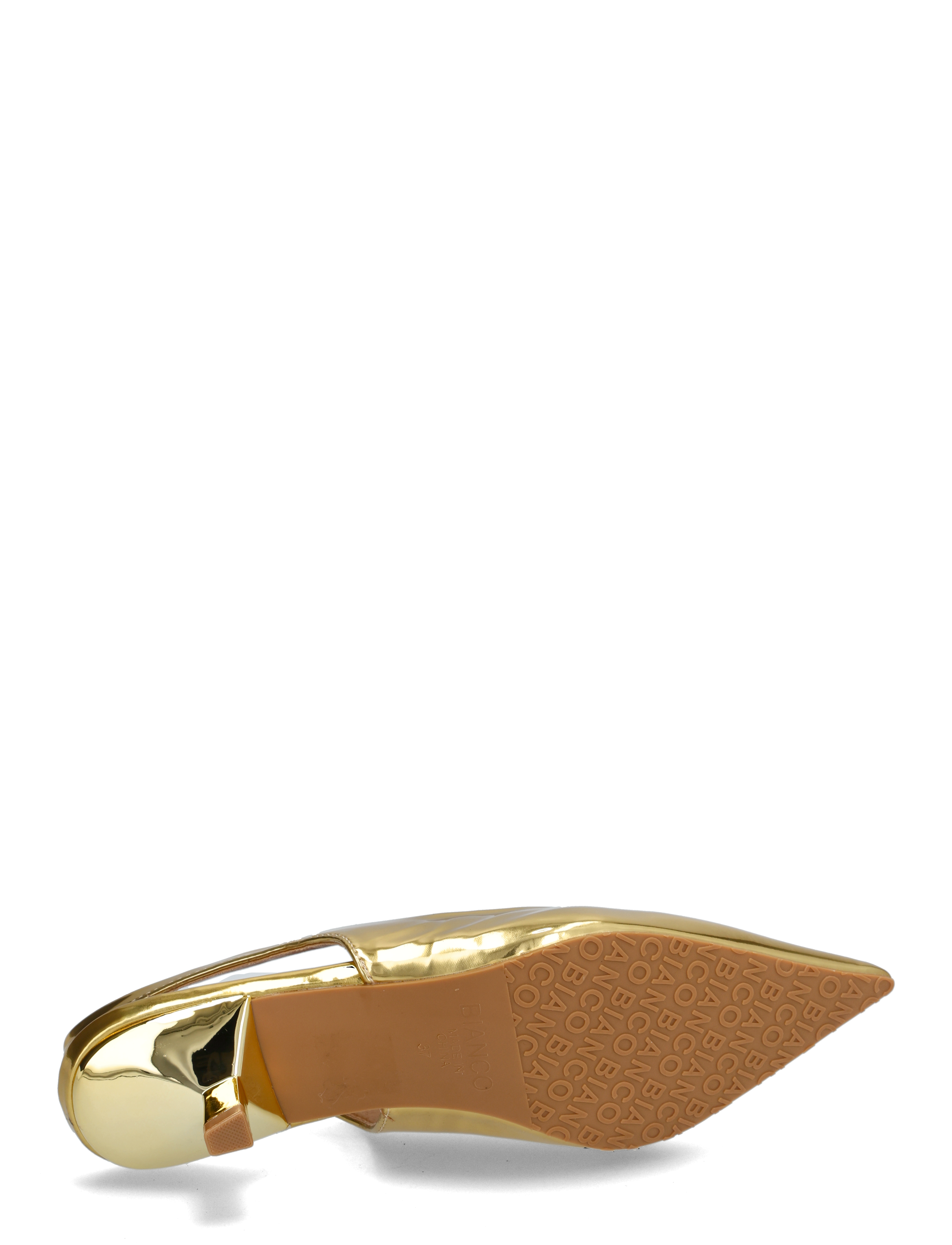 Bianco - BIAKRISTIN Kitten Heel Slingback Mirror PU - erityistilaisuudet - gold - 5