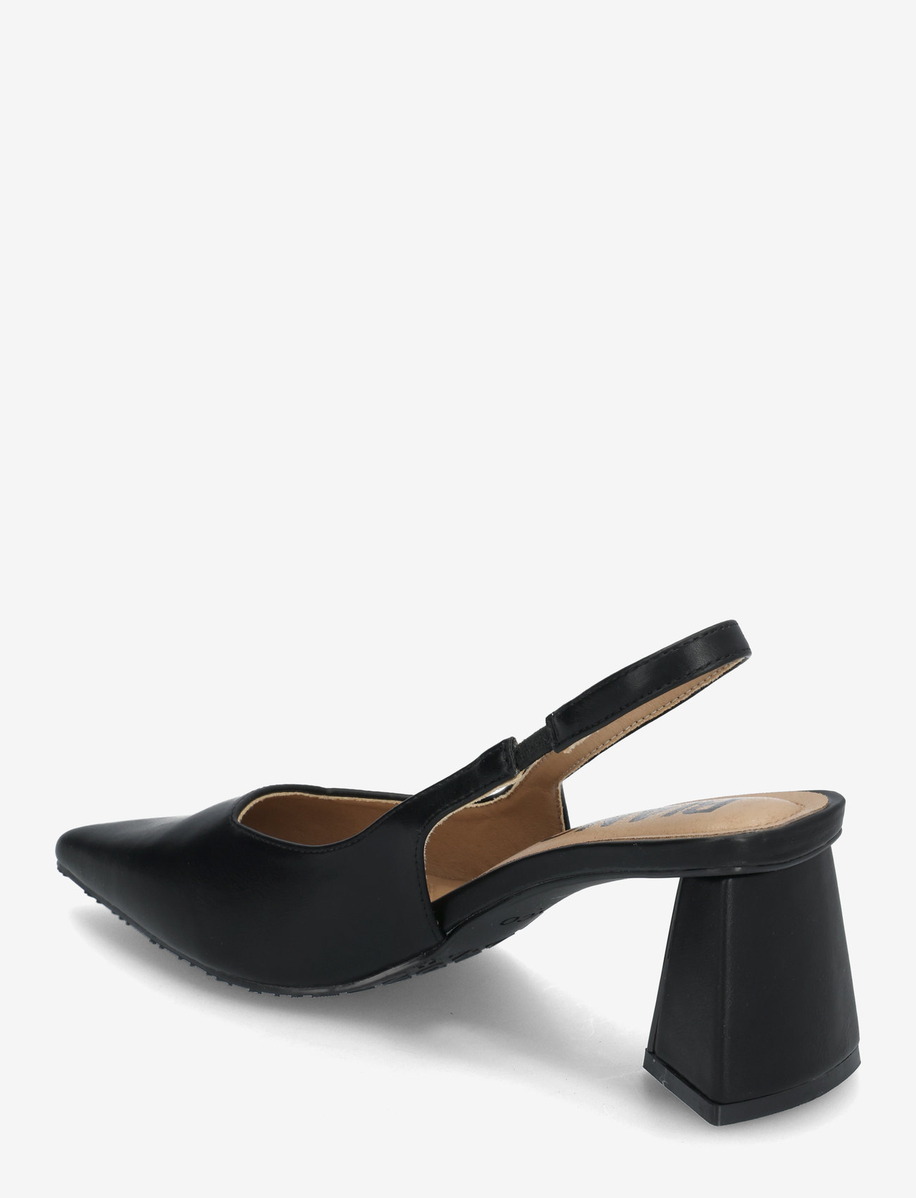 Bianco - BIAMARALYN Slingback Smooth Faux Leather - högklackade slingbacks - black - 2