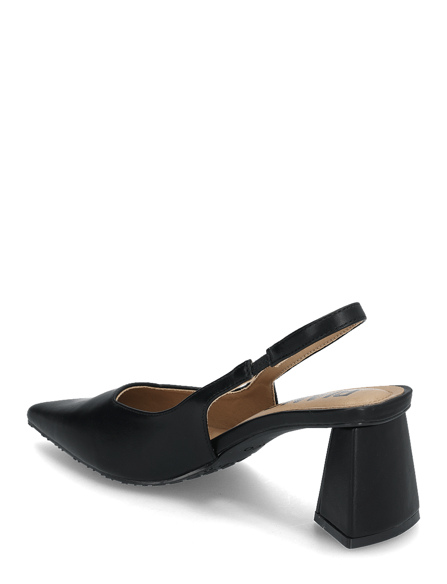 Bianco - BIAMARALYN Slingback Smooth Faux Leather - escarpins slingbacks - black - 2