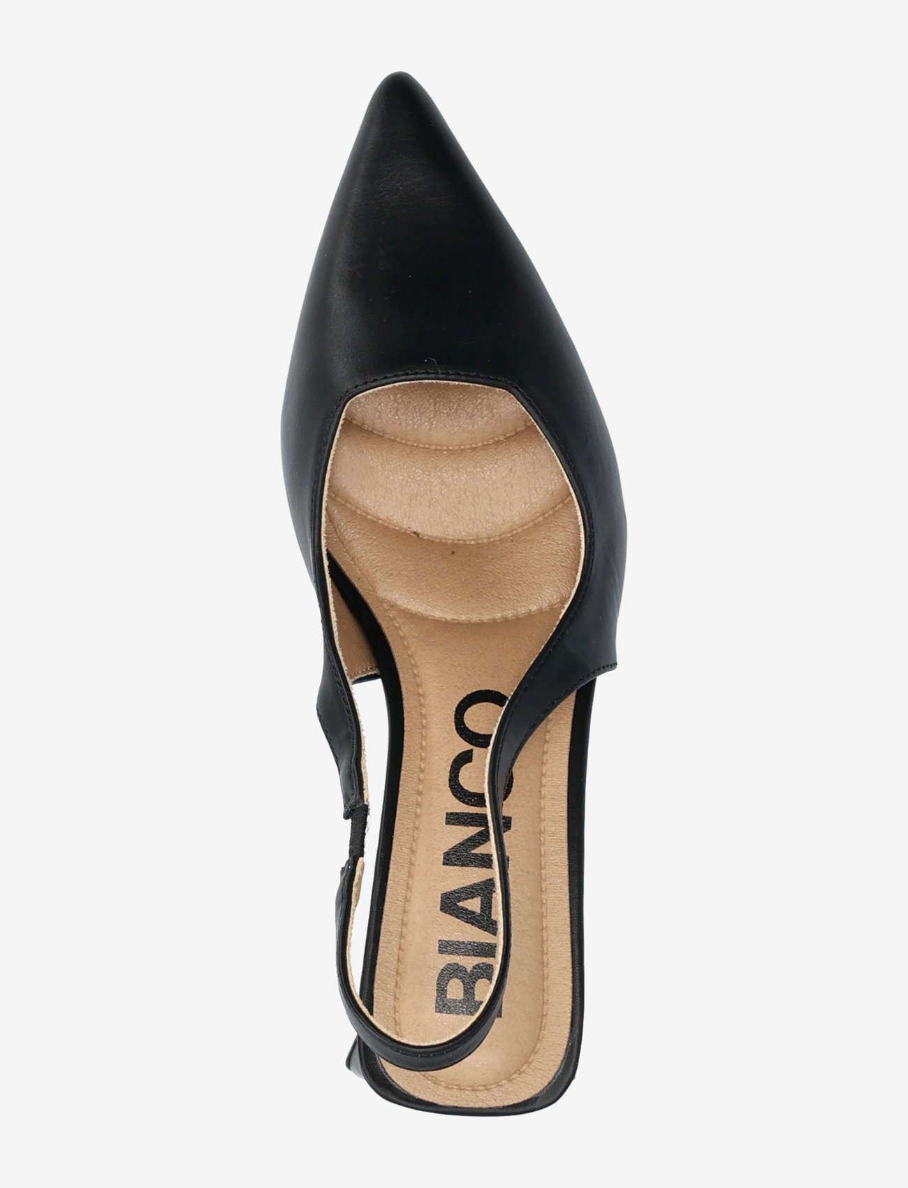Bianco - BIAMARALYN Slingback Smooth Faux Leather - högklackade slingbacks - black - 3