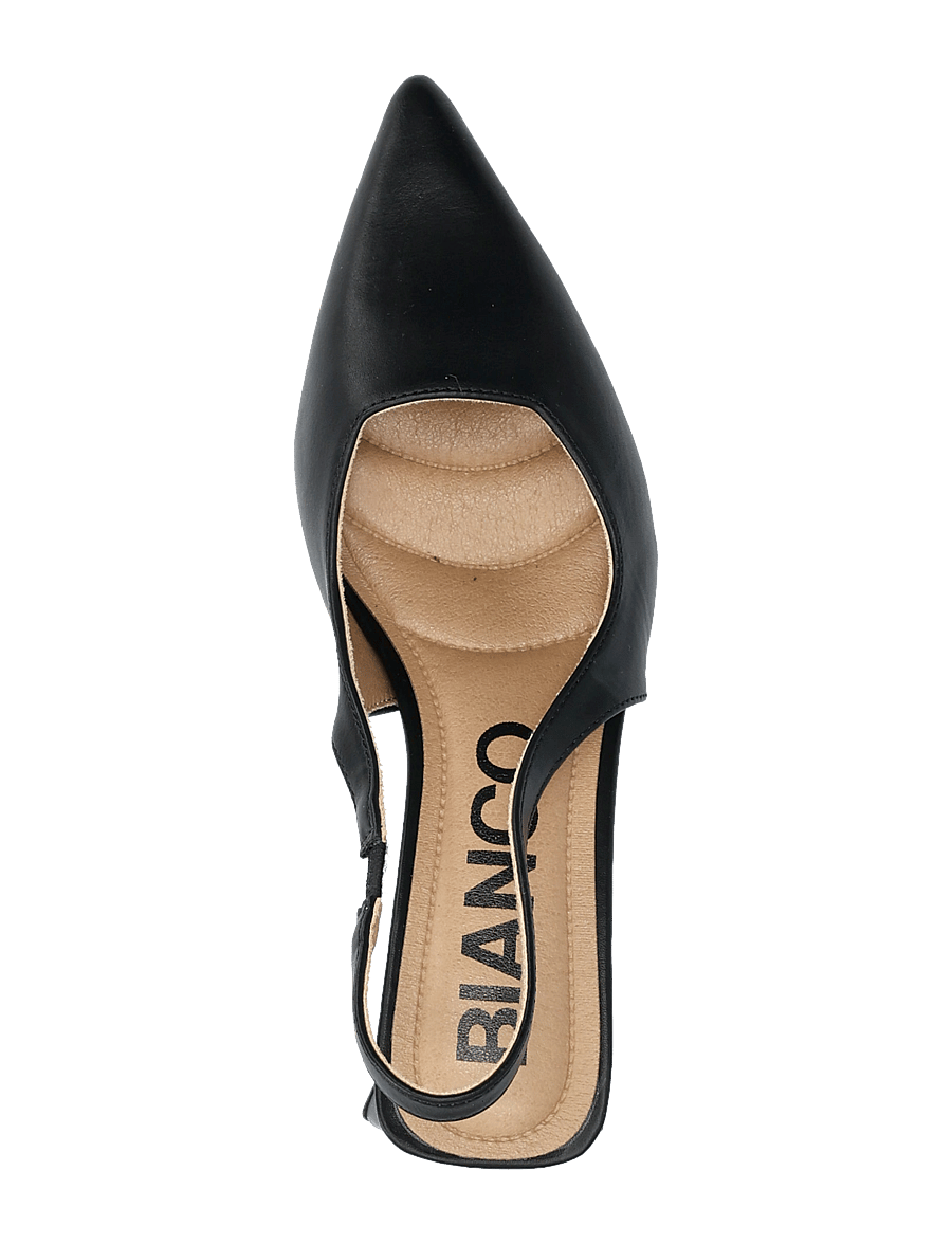 Bianco - BIAMARALYN Slingback Smooth Faux Leather - escarpins slingbacks - black - 3