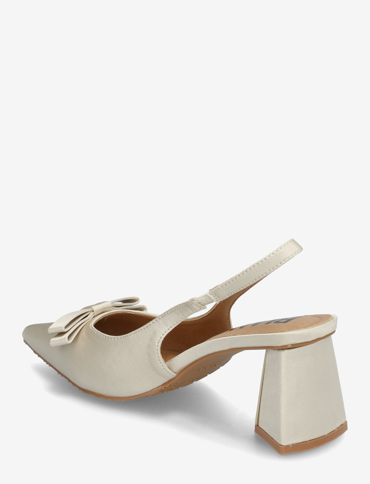 Bianco - BIAMARALYN Bow Slingback Satin - slingbacks med hæle - off white - 3