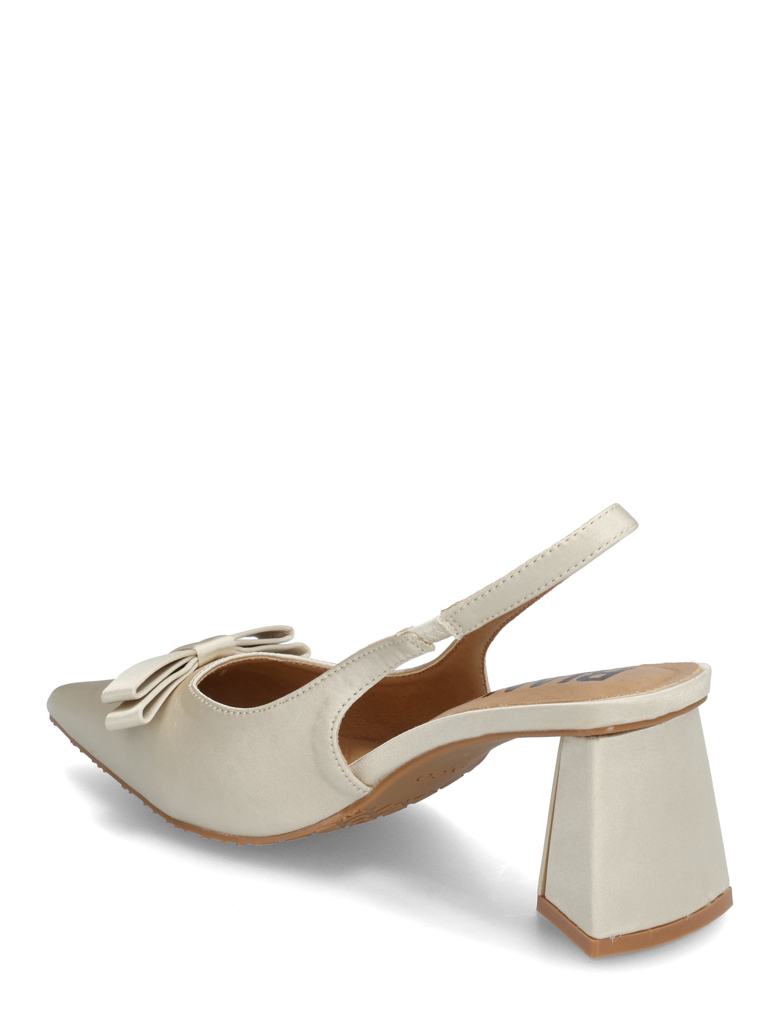 Bianco - BIAMARALYN Bow Slingback Satin - off white - 3