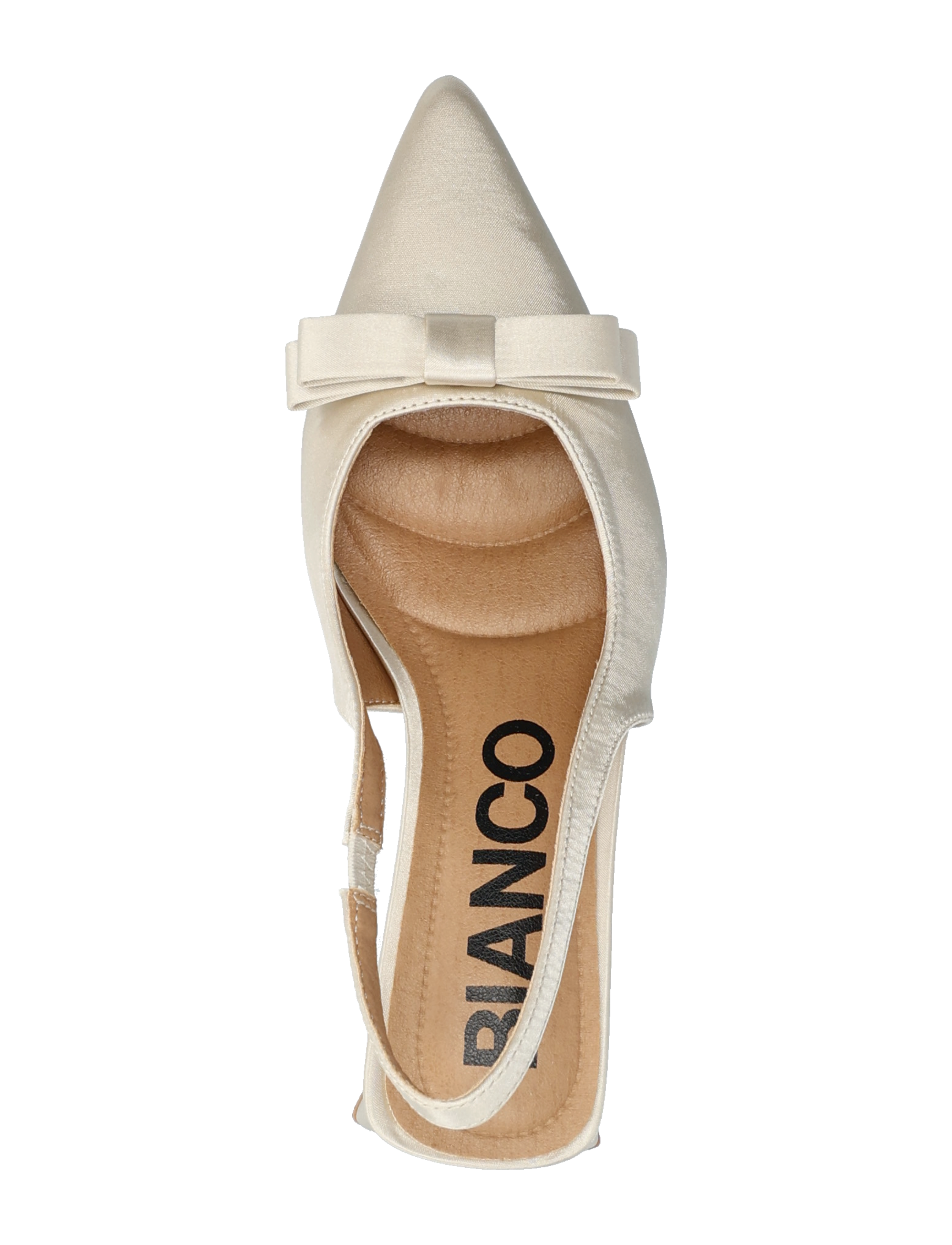 Bianco - BIAMARALYN Bow Slingback Satin - off white - 4