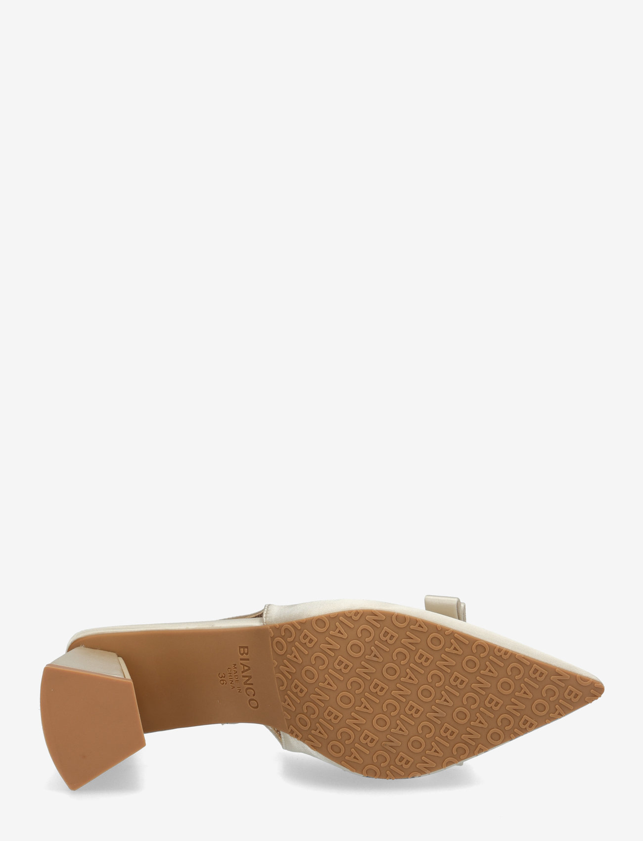 Bianco - BIAMARALYN Bow Slingback Satin - slingbacks med hæle - off white - 5