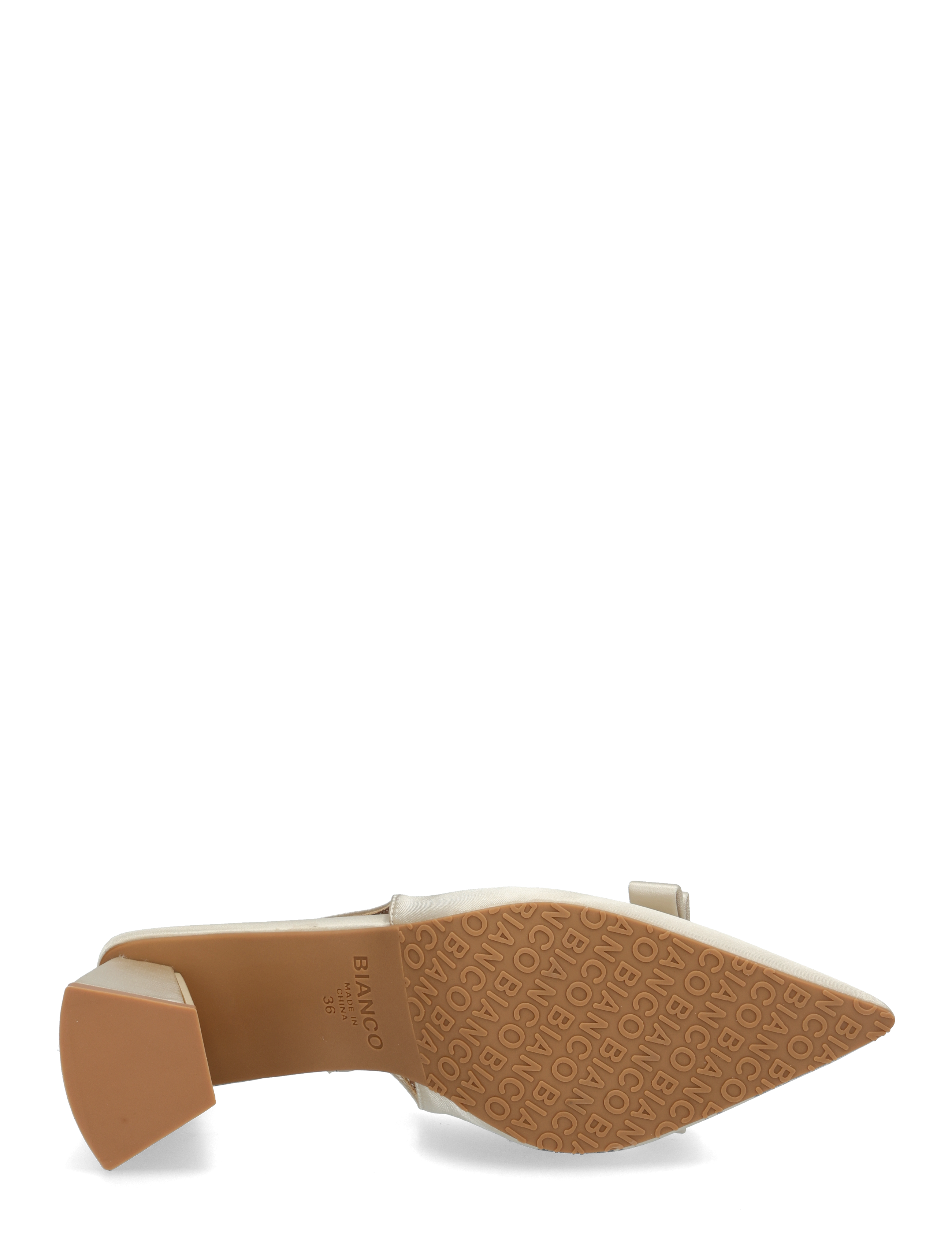 Bianco - BIAMARALYN Bow Slingback Satin - off white - 5