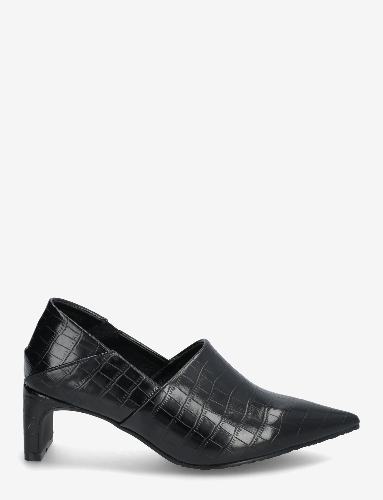 Bianco - Rowe Heel Step Down Mule #C - black croco - 1